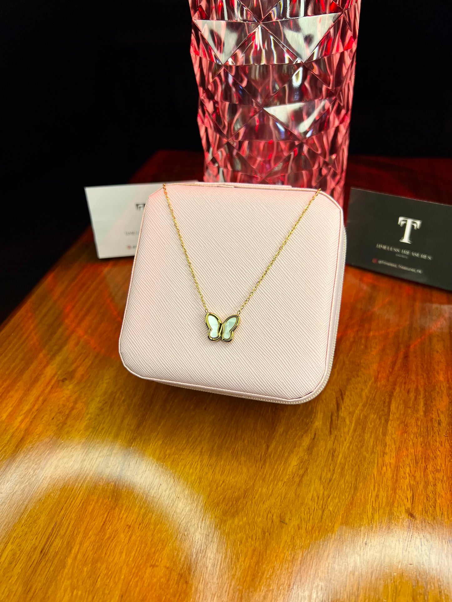 Premium Quality Stainless Steel 18k Butterfly Grace Necklace