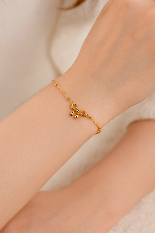 Premium Quality Stainless Steel 18k Good Bow Bracelet