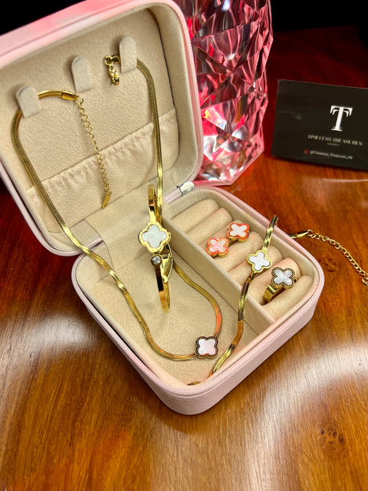 Premium Quality Stainless Steel 18k White Clove 5pc Complete Set