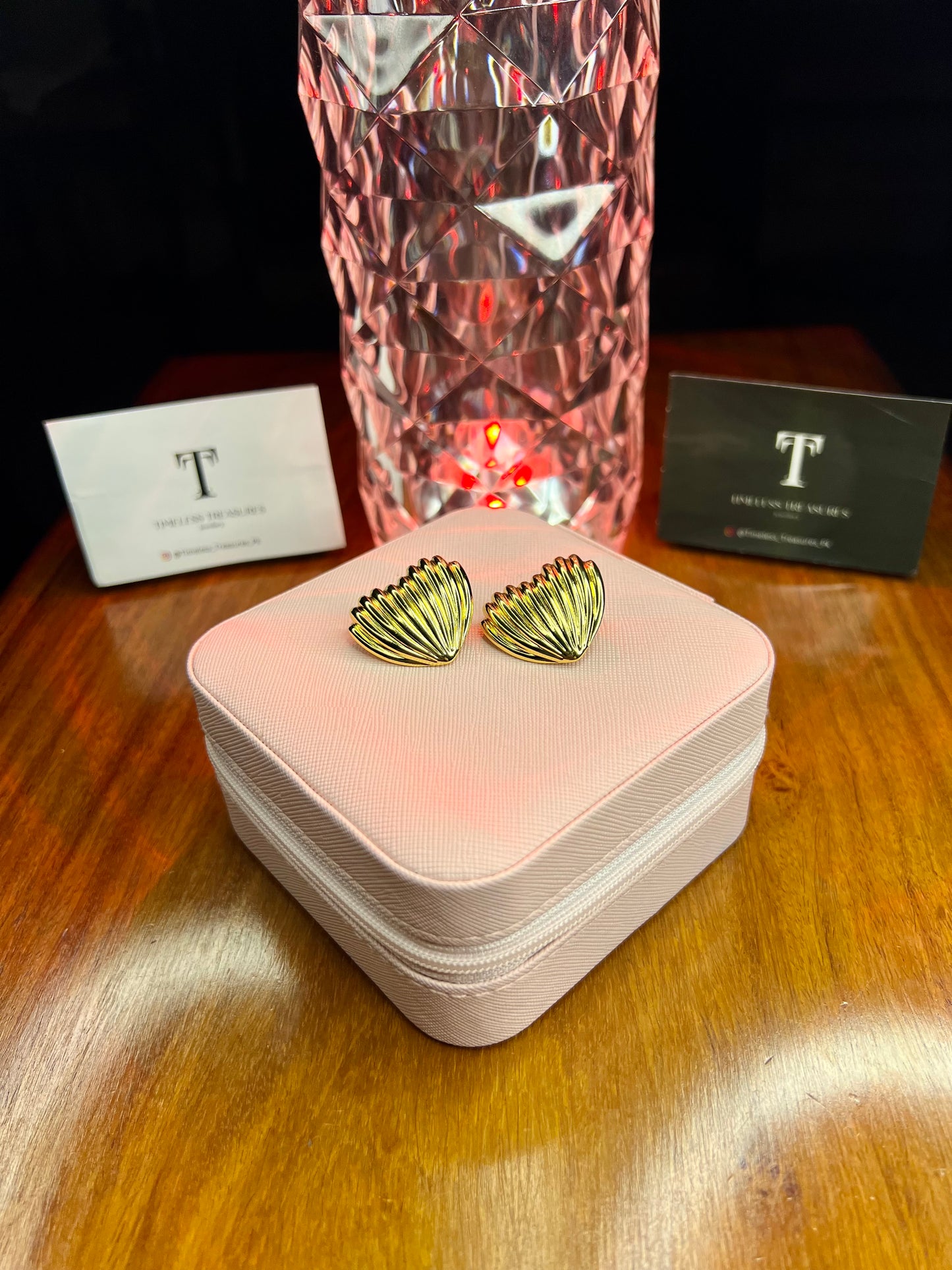 Premium Quality Stainless Steel 18k Lining Heart EarStuds