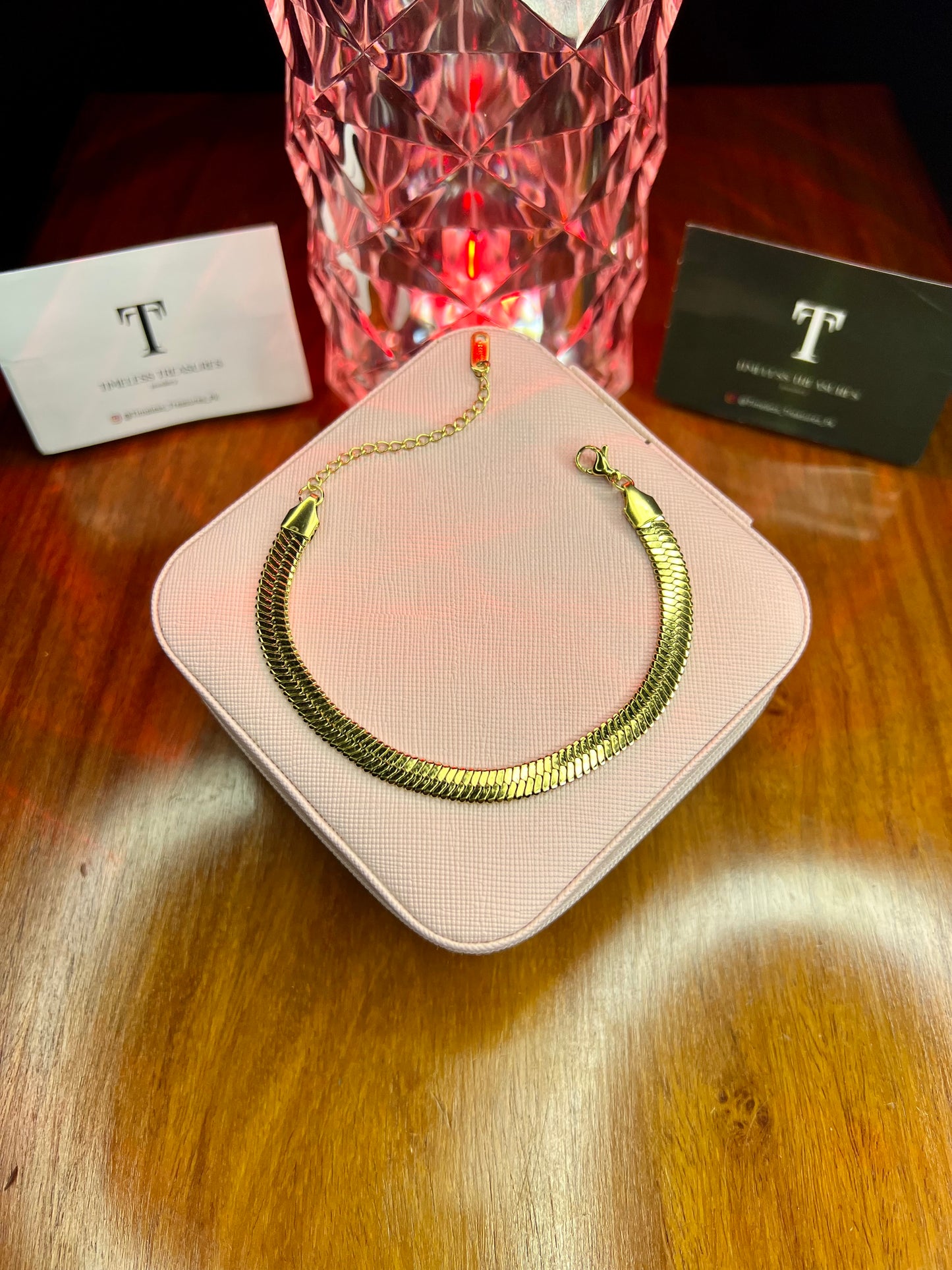 Premium Quality Stainless Steel 18k High Quality Snake Chain Bracelet