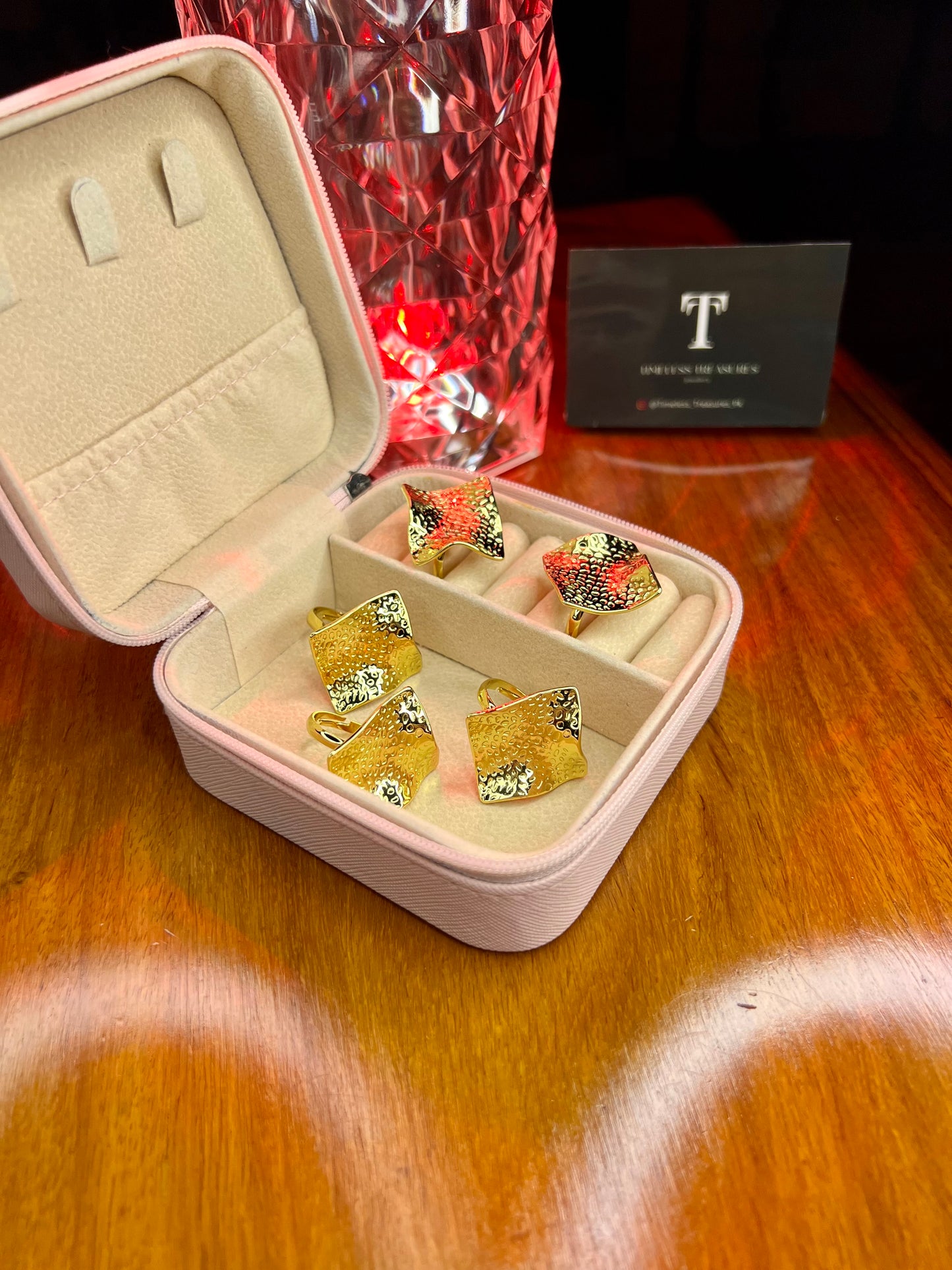 Premium Quality Stainless Steel 18k Golden Mirage Ring