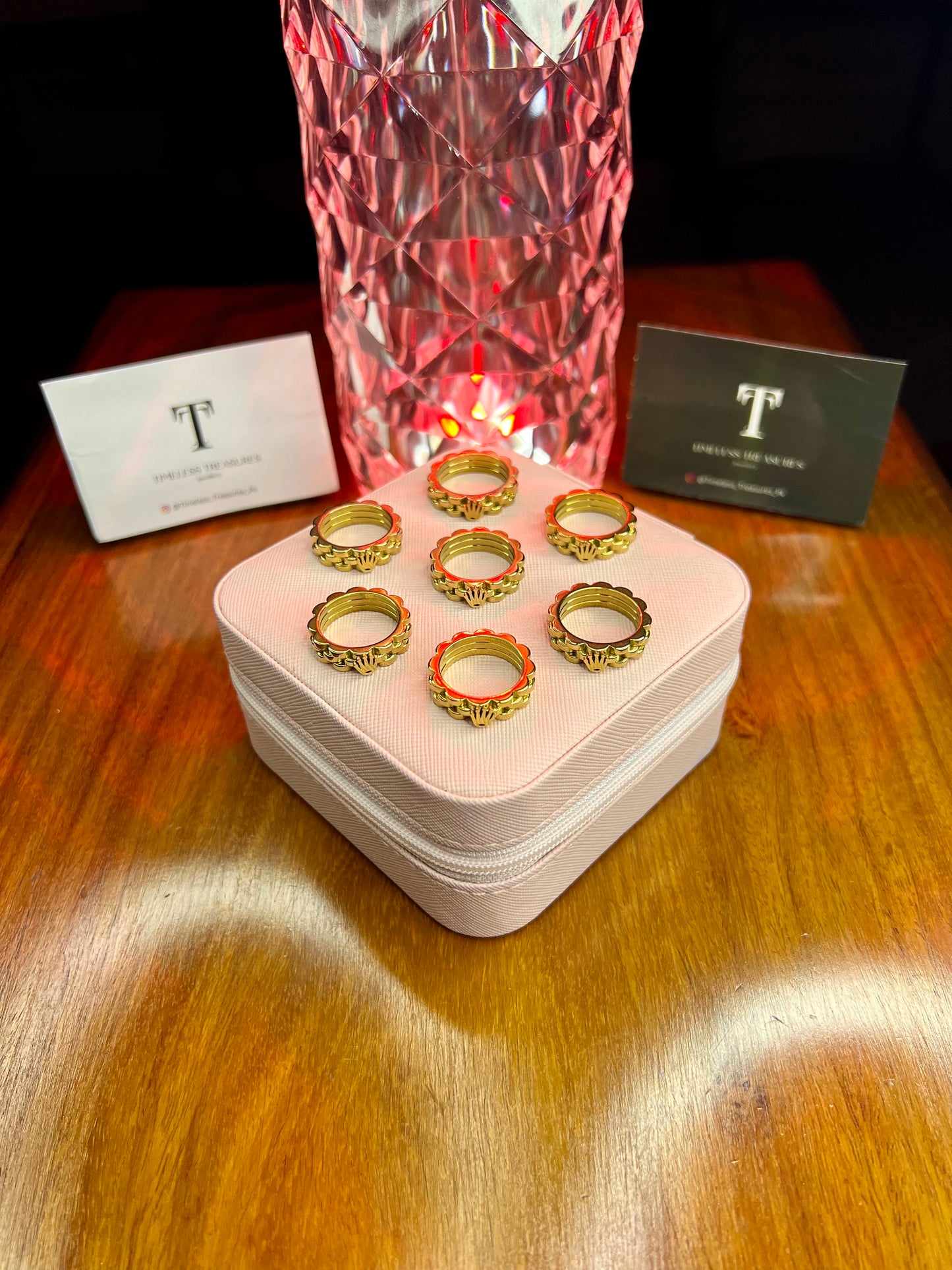 Premium Quality Stainless Steel 18k Rolex Ring