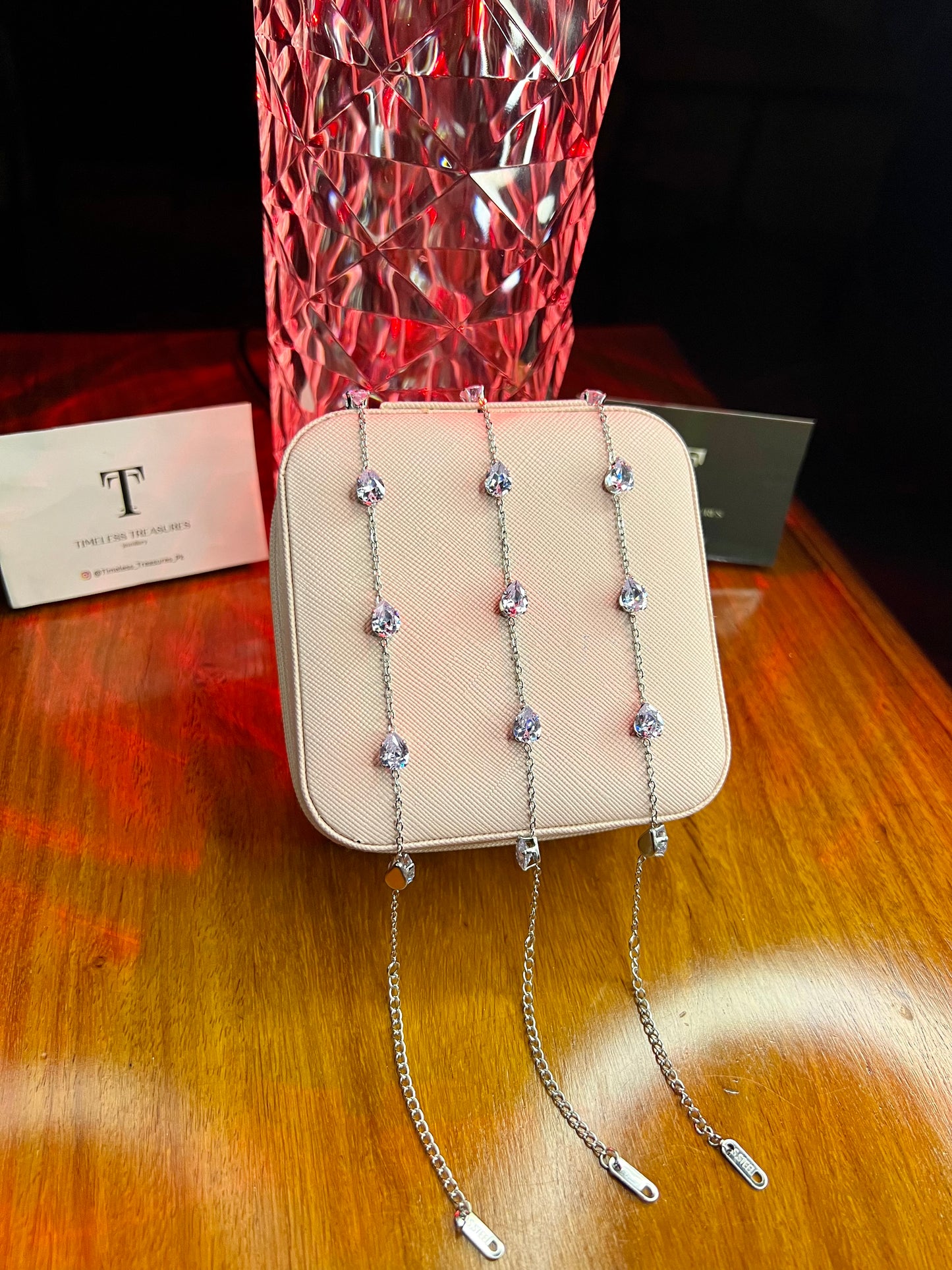 Premium Quality Stainless Steel Grace Line Crystal Bracelet