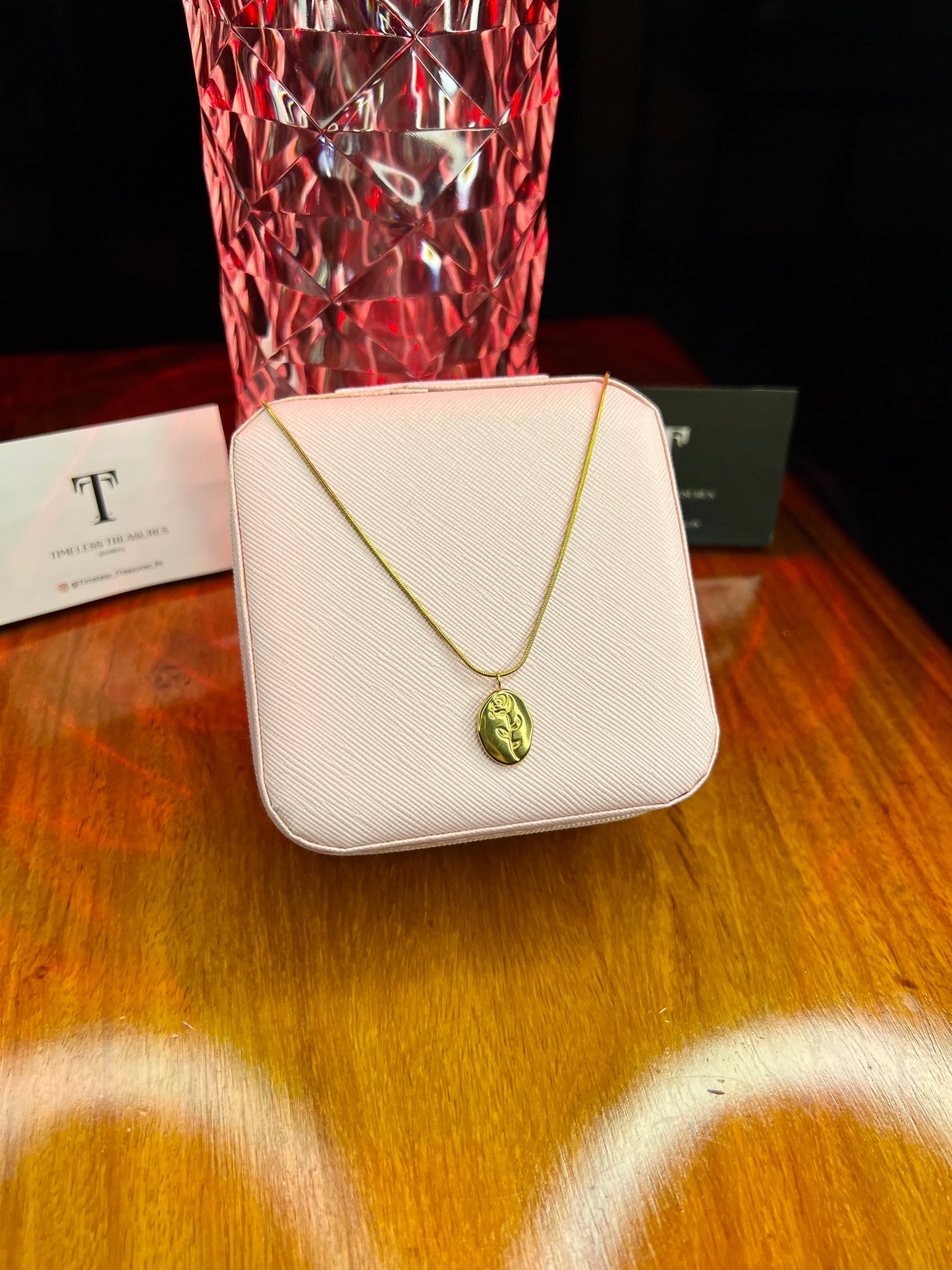 Premium Quality Stainless Steel 18k Rose Grace Gold Necklace