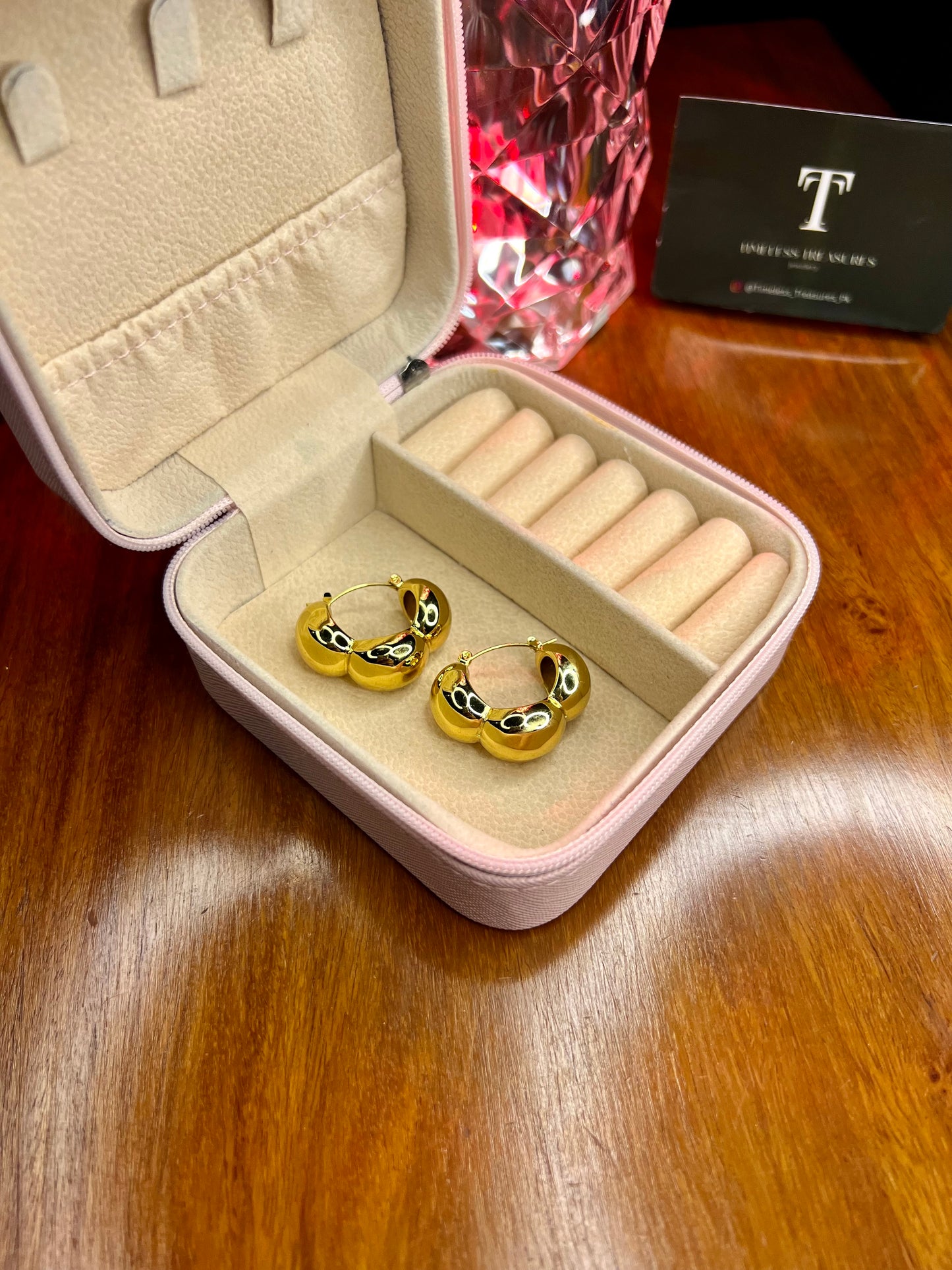 Premium Quality Stainless Steel 18k Hemis Earrings