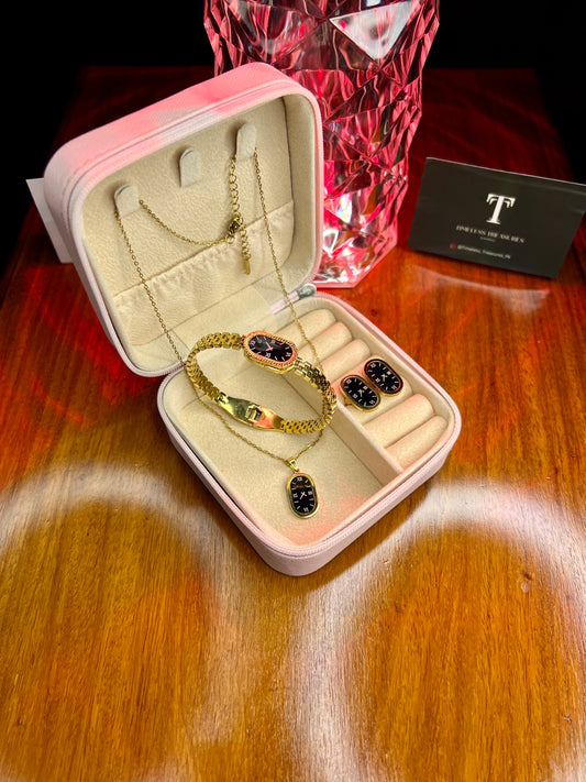 Premium Quality Stainless Steel 18k Timeless Watch Complete Set