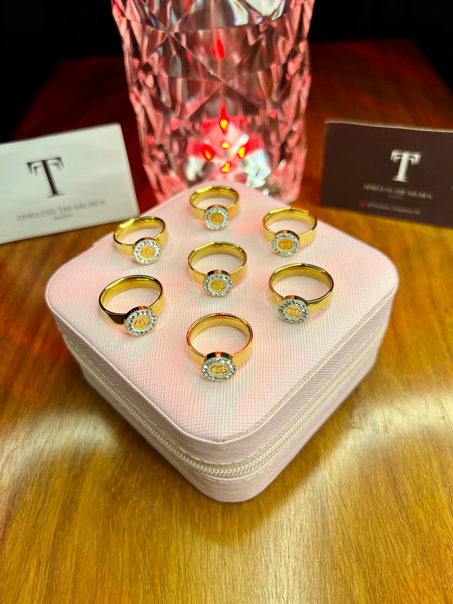 Premium Quality Stainless Steel 18k GG Classic Ring