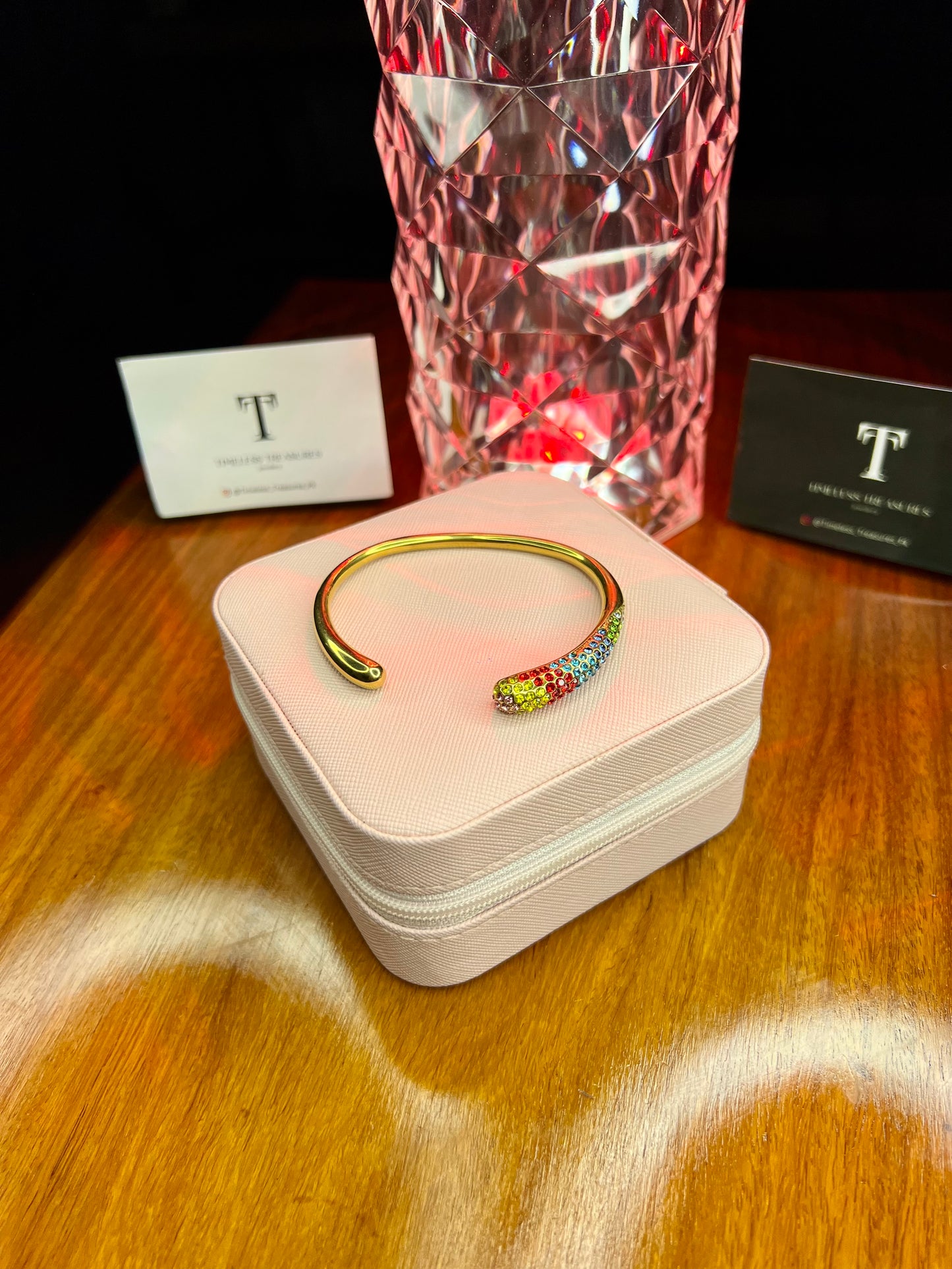 Premium Quality Stainless Steel 18k Rainbow Lux Handcuff