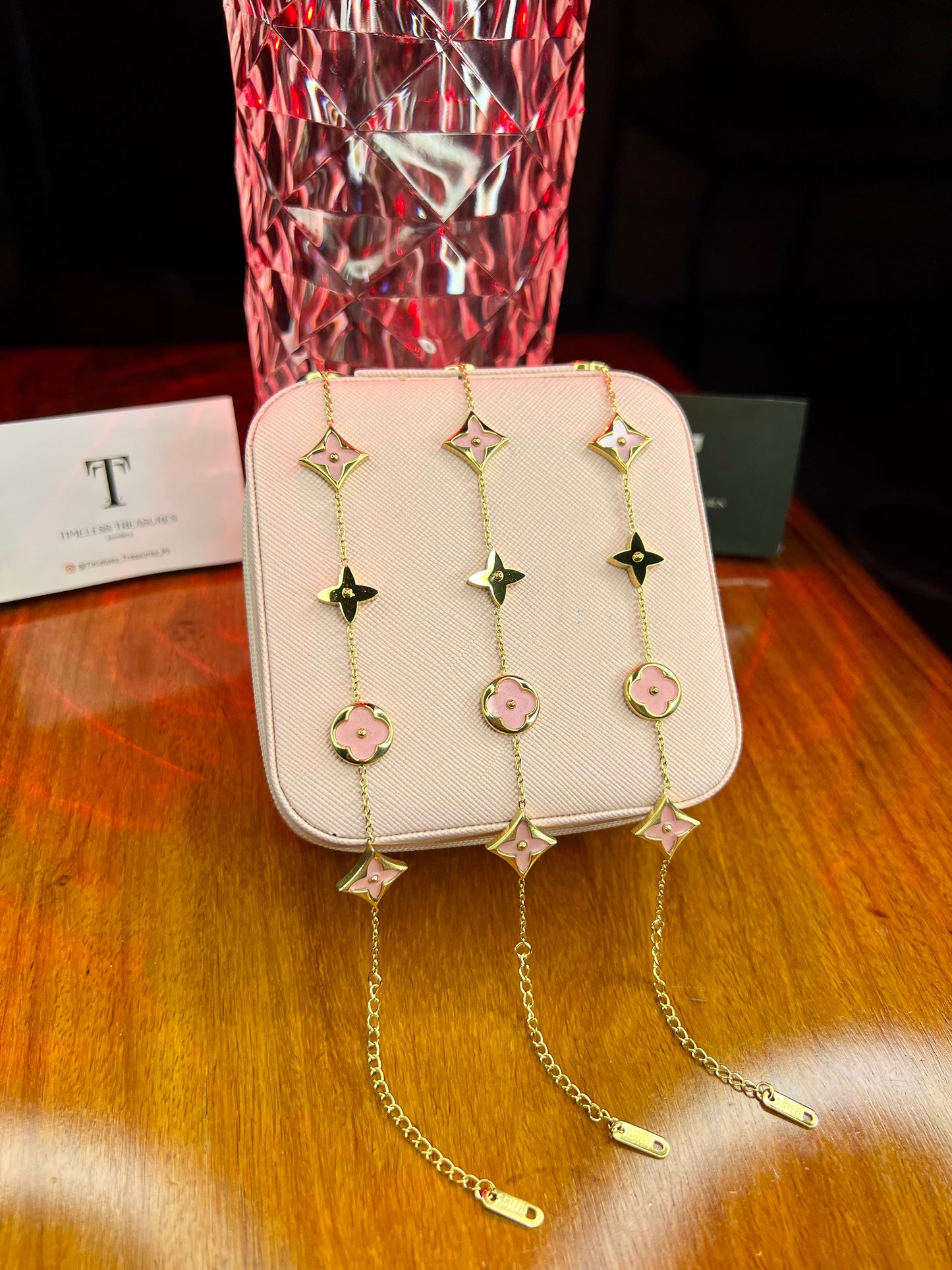 Premium Quality Stainless Steel 18k Floral Grace Bracelet