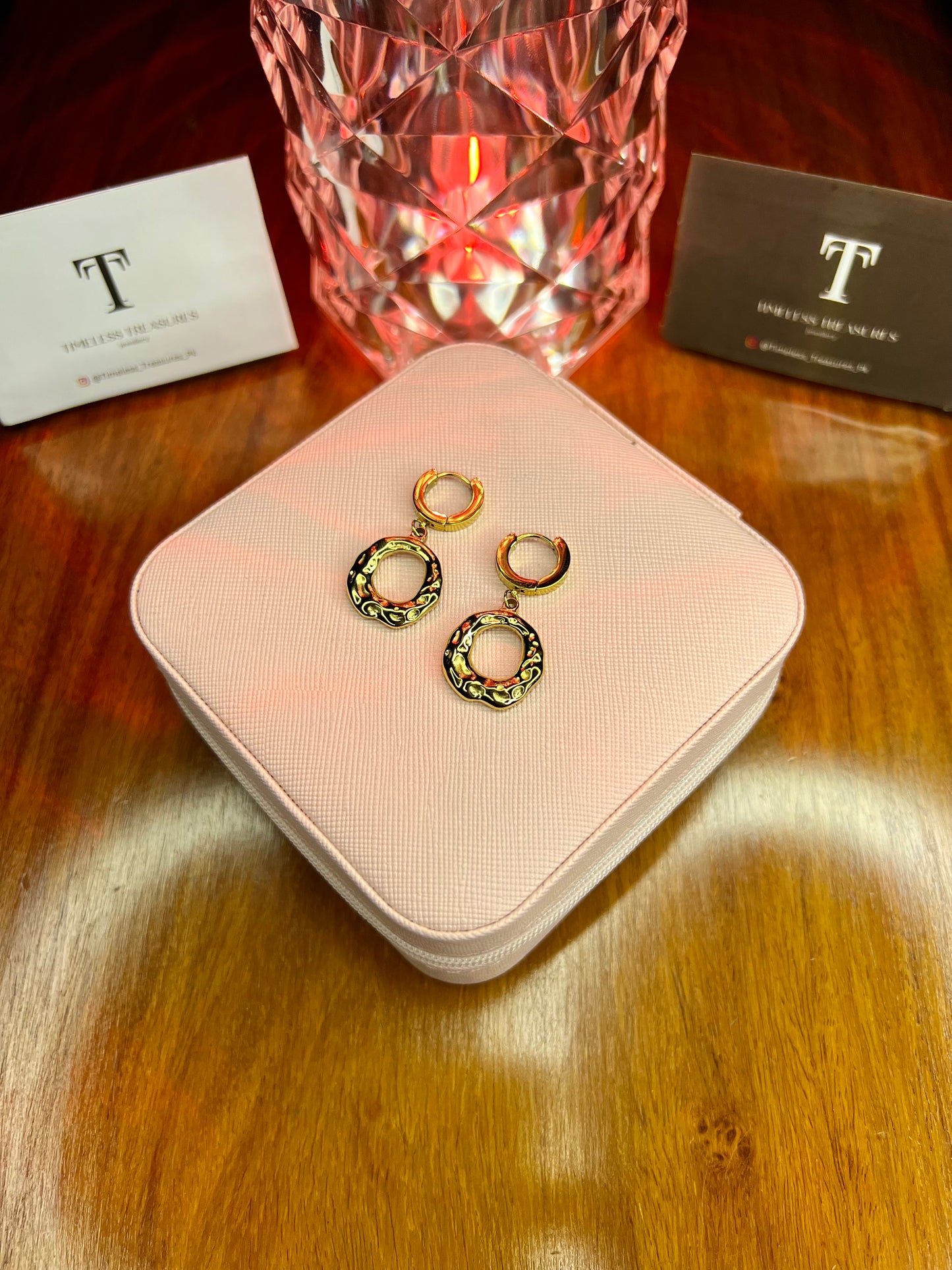 Premium Quality Stainless Steel 18k Vintage Ring Luxury Earrings