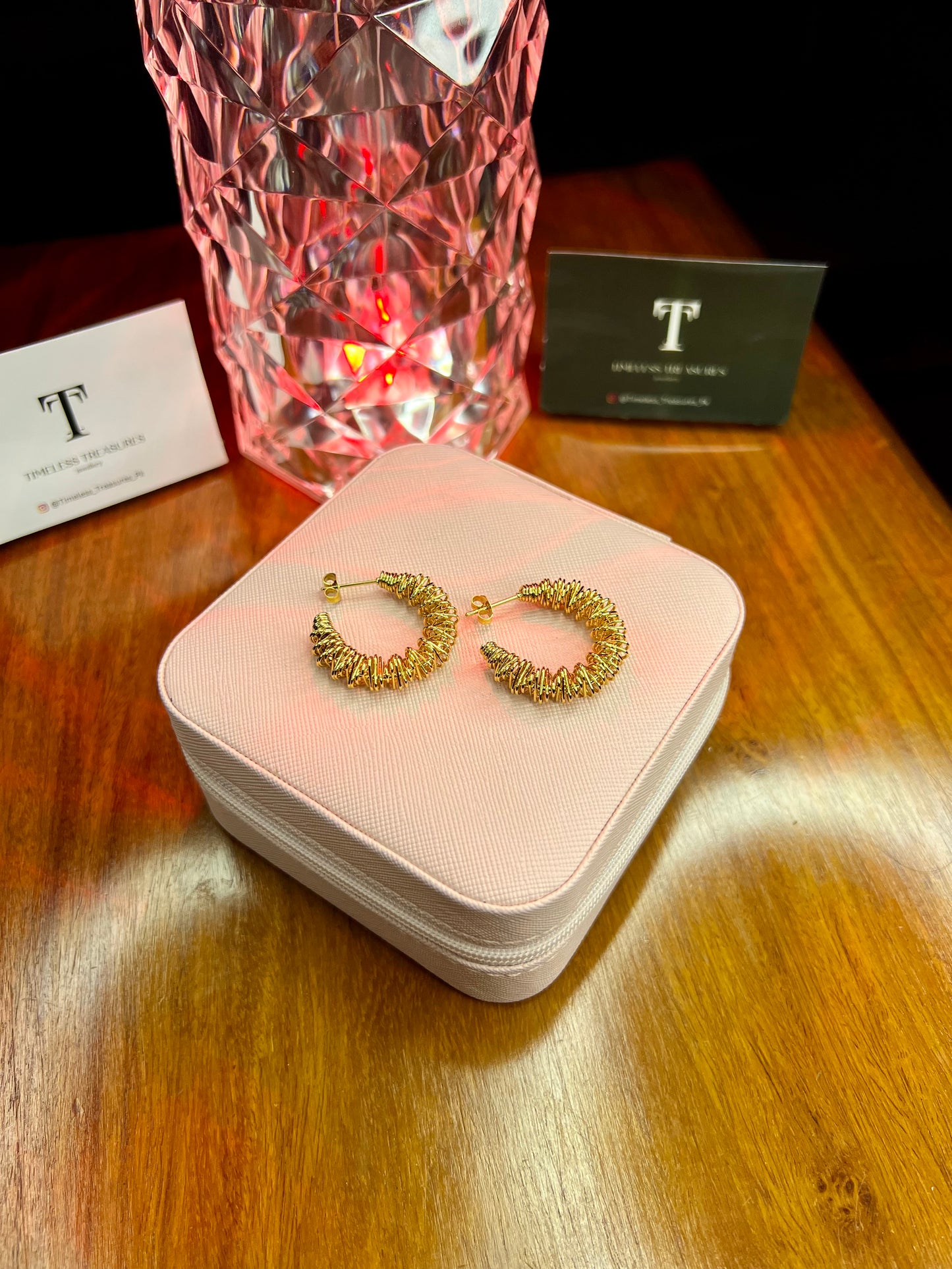 Premium Quality Stainless Steel 18k Spiral Hoops