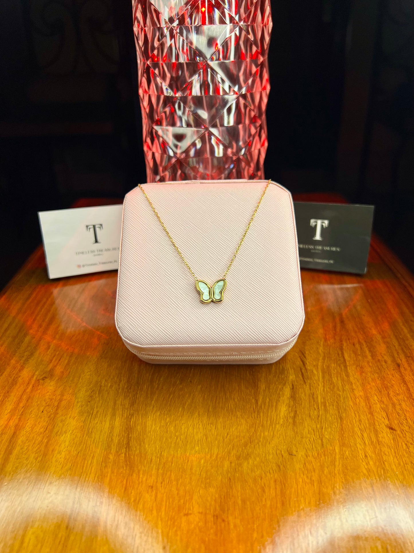 Premium Quality Stainless Steel 18k Butterfly Grace Necklace