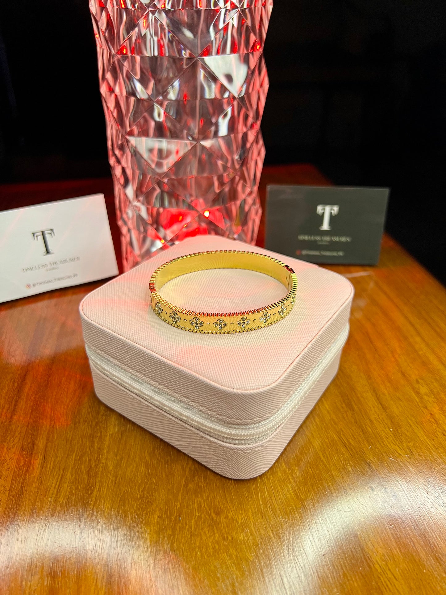 Premium Quality Stainless Steel 18k Golden Bloom Bangle