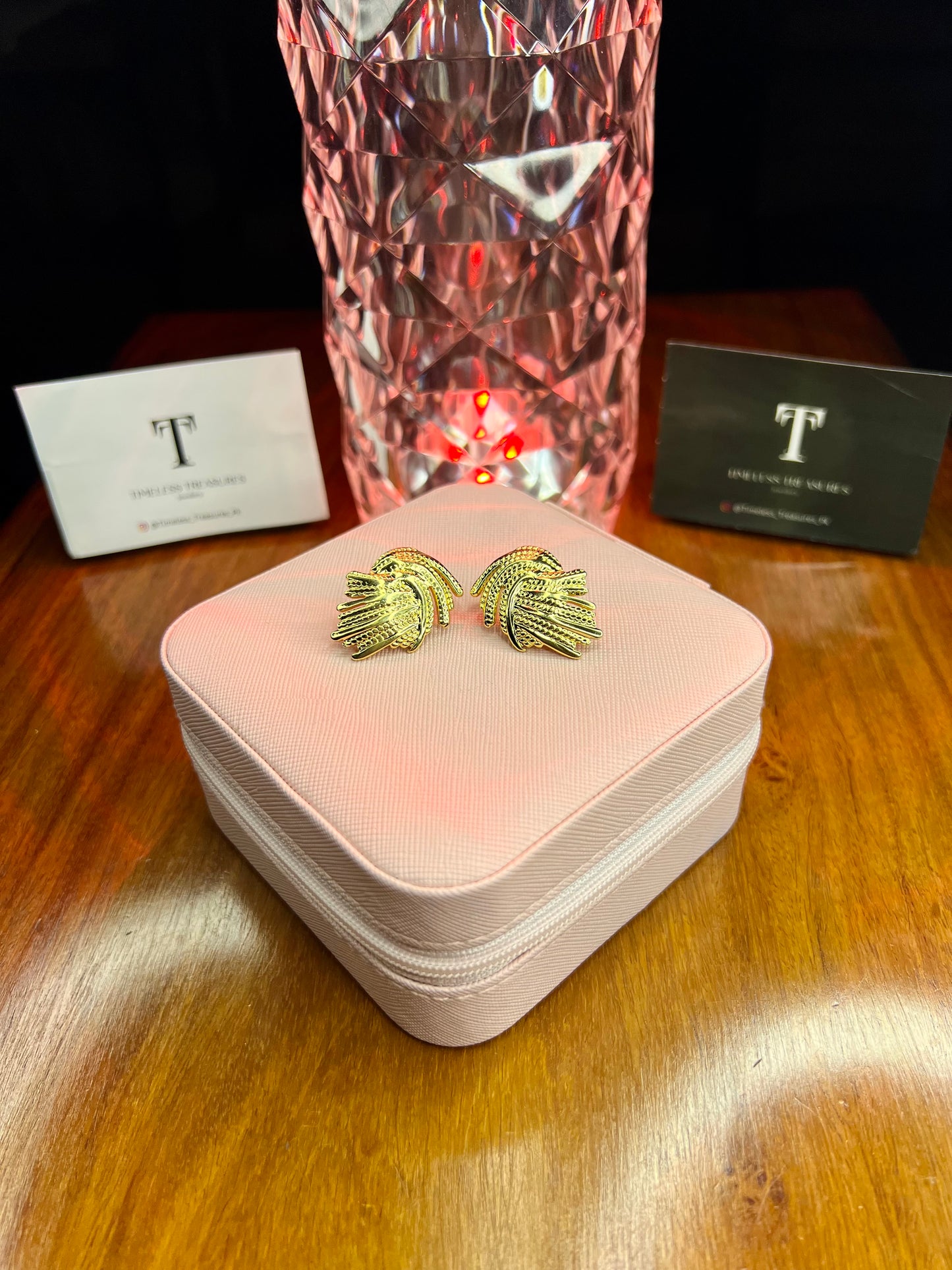 Premium Quality Stainless Steel 18k Fly Feather EarStuds