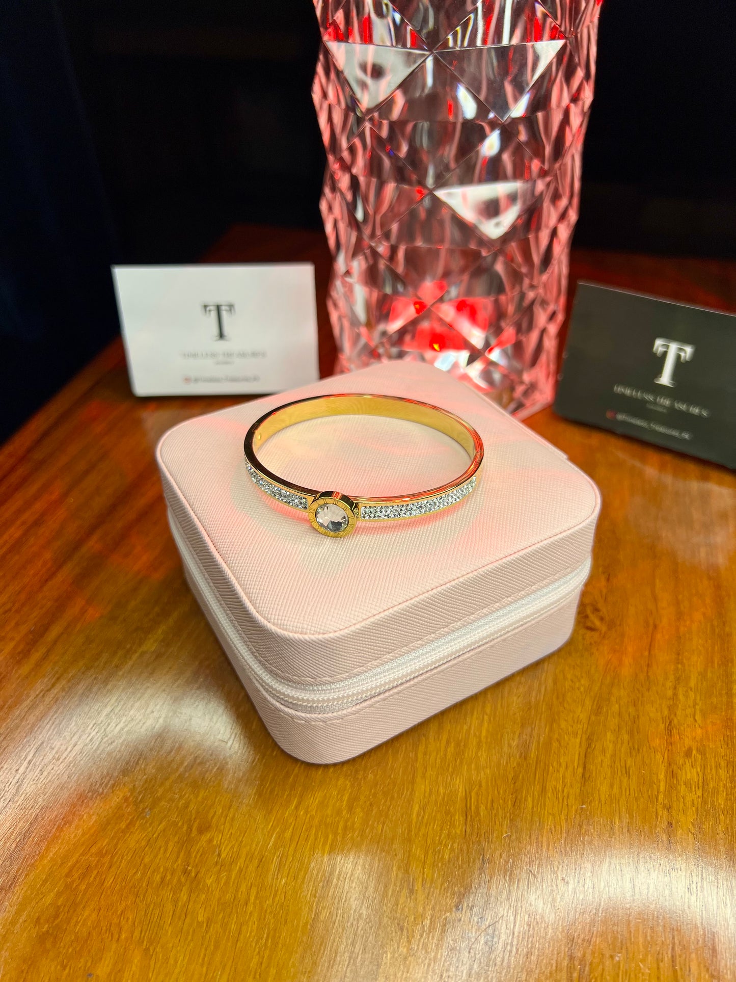 Premium Quality Stainless Steel 18k Stone Zircon Handcuff