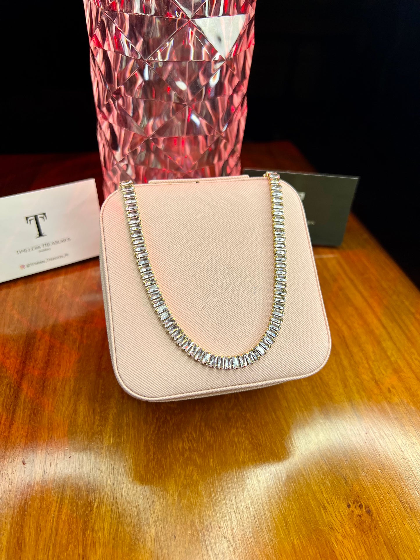 Premium Quality Stainless Steel 18k Tennis Chain Necklace