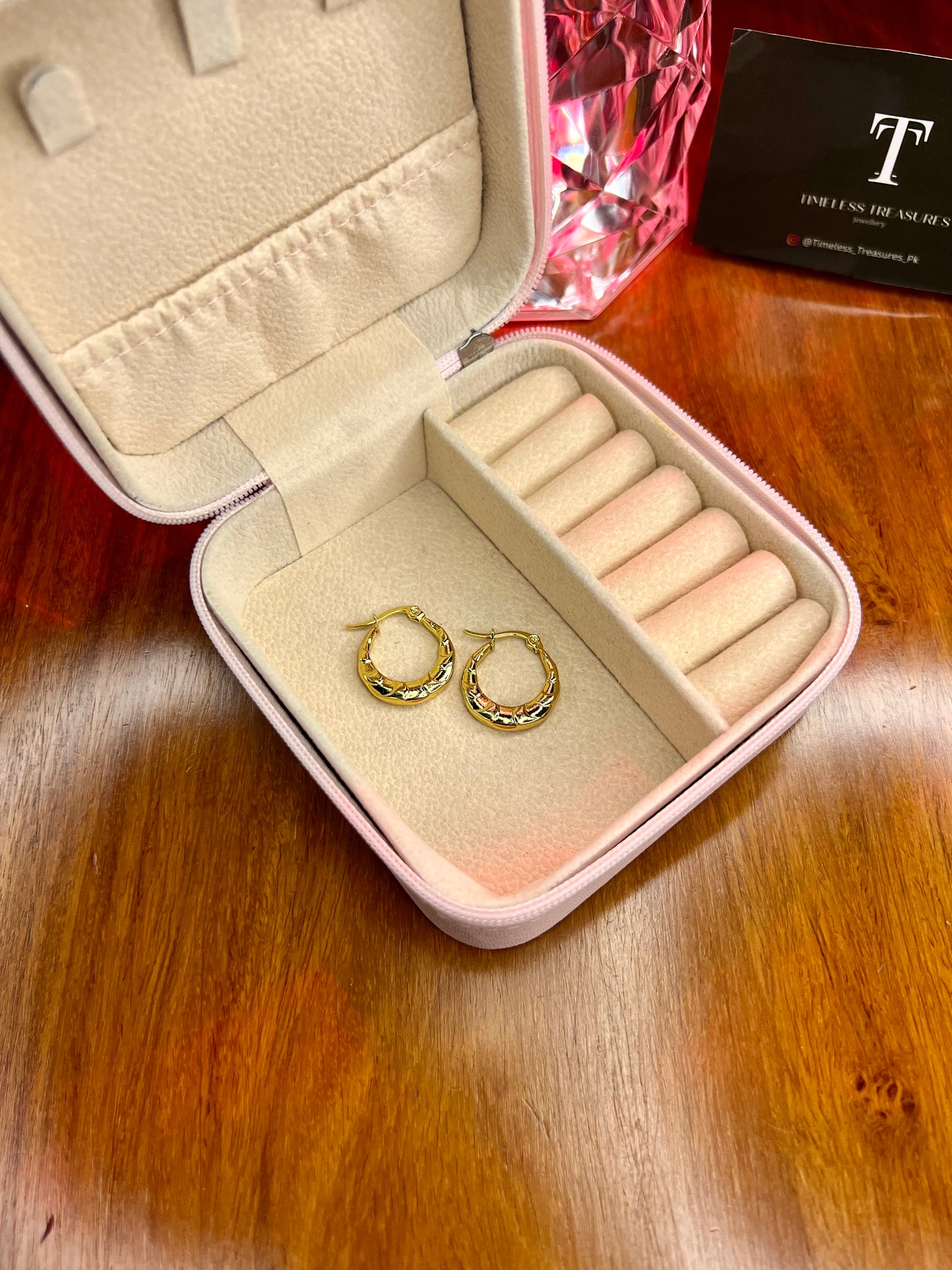 Premium Quality Stainless Steel 18k Luxury Gold Hoops