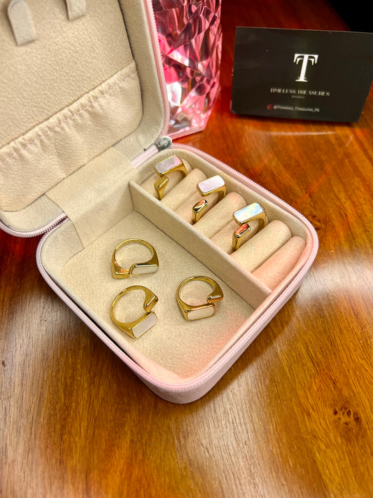 Premium Quality Stainless Steel 18k White Enima Luxury Ring