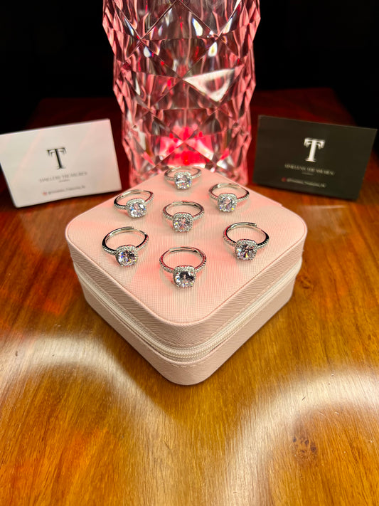 Premium Quality Stainless Steel Diamond Cut Stone Ring