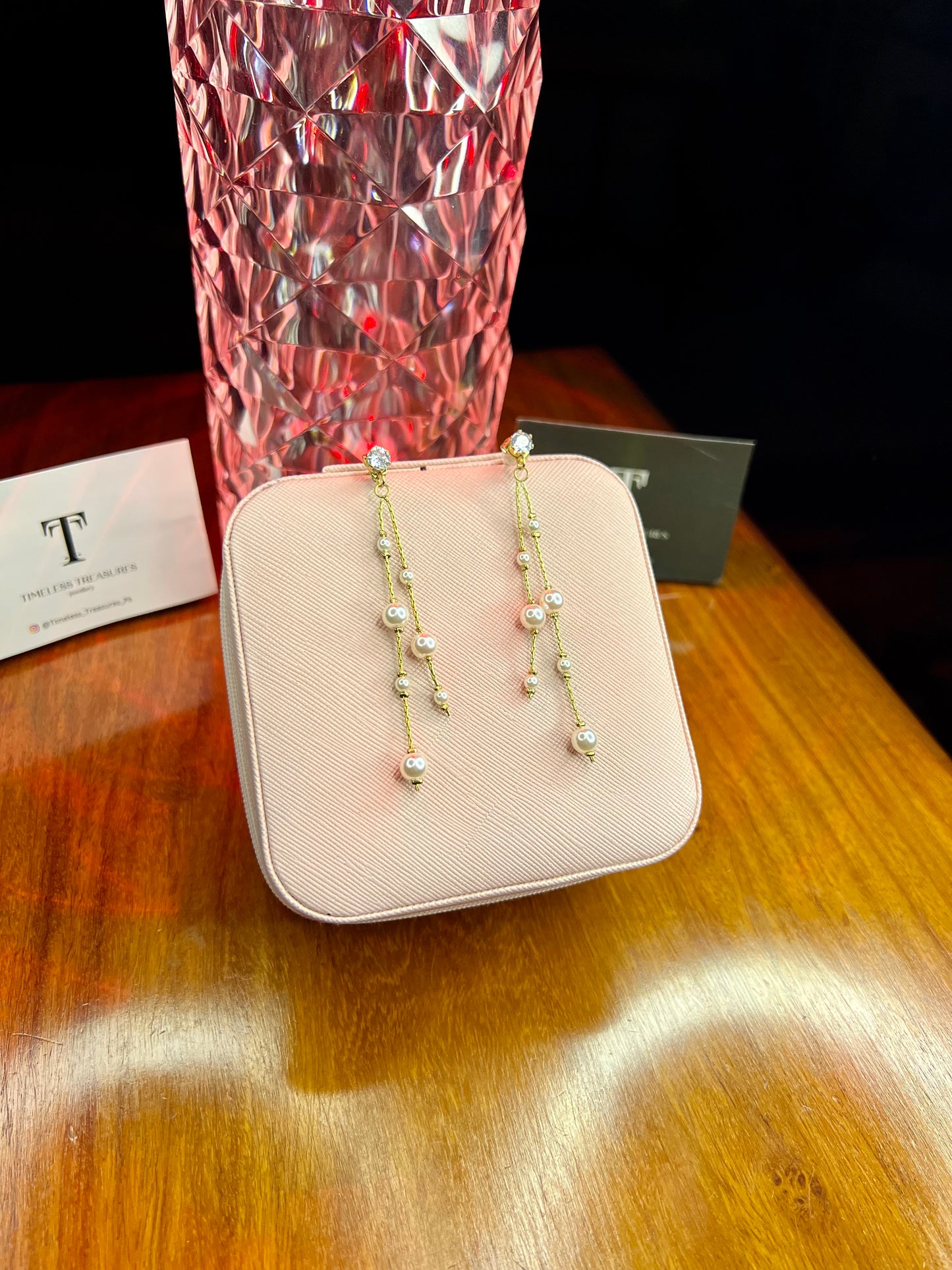 Premium Quality Stainless Steel 18k Pearl Drop Earrings