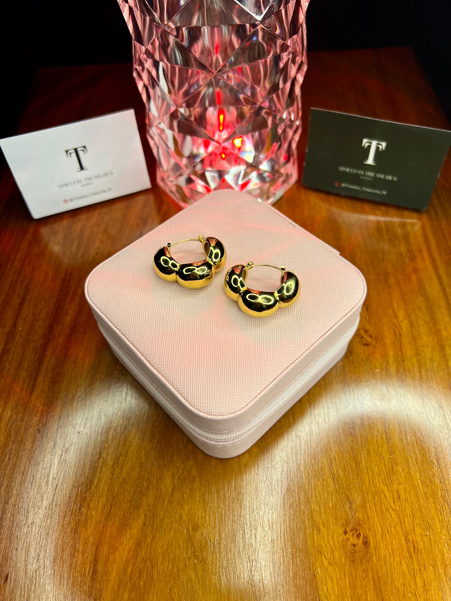 Premium Quality Stainless Steel 18k Hemis Earrings