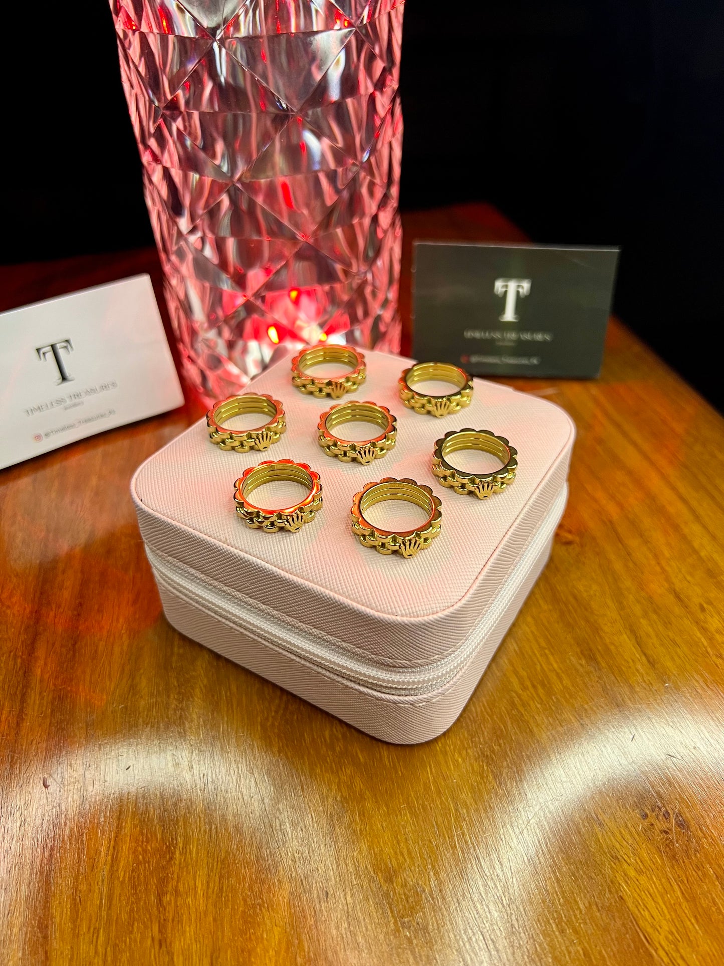 Premium Quality Stainless Steel 18k Rolex Ring