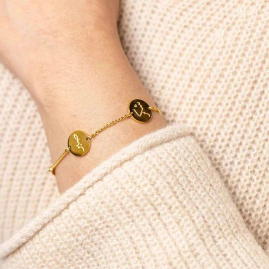 Premium Quality Stainless Steel 18k | Sabar | Shukar | Tawakkal | Gold Bracelet