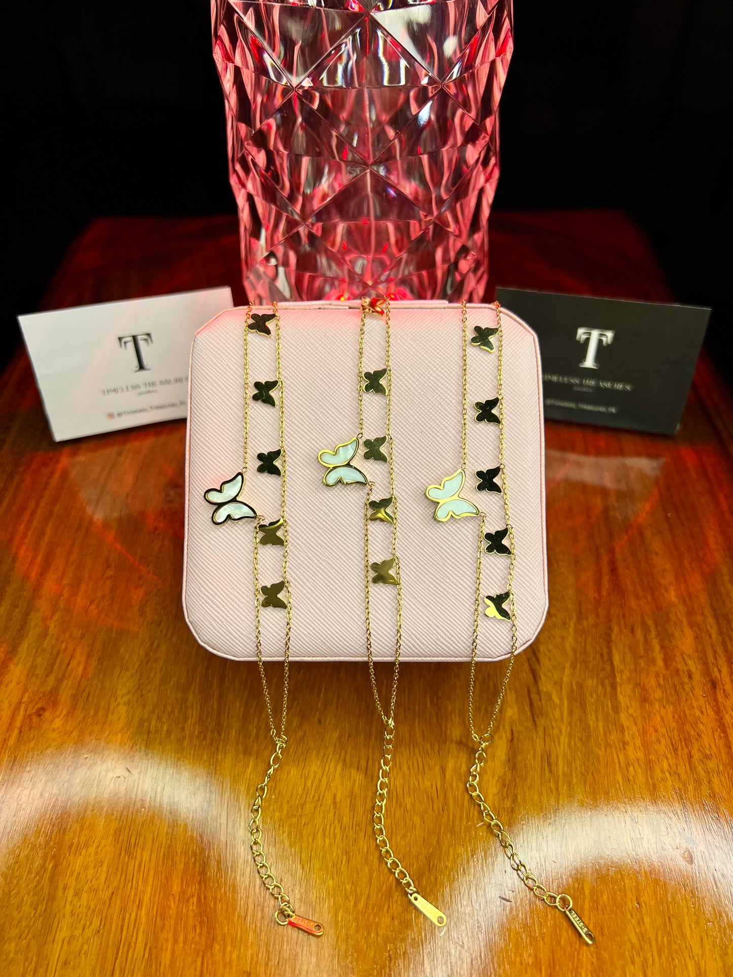 Premium Quality Stainless Steel 18k Butterfly Bloom Bracelet