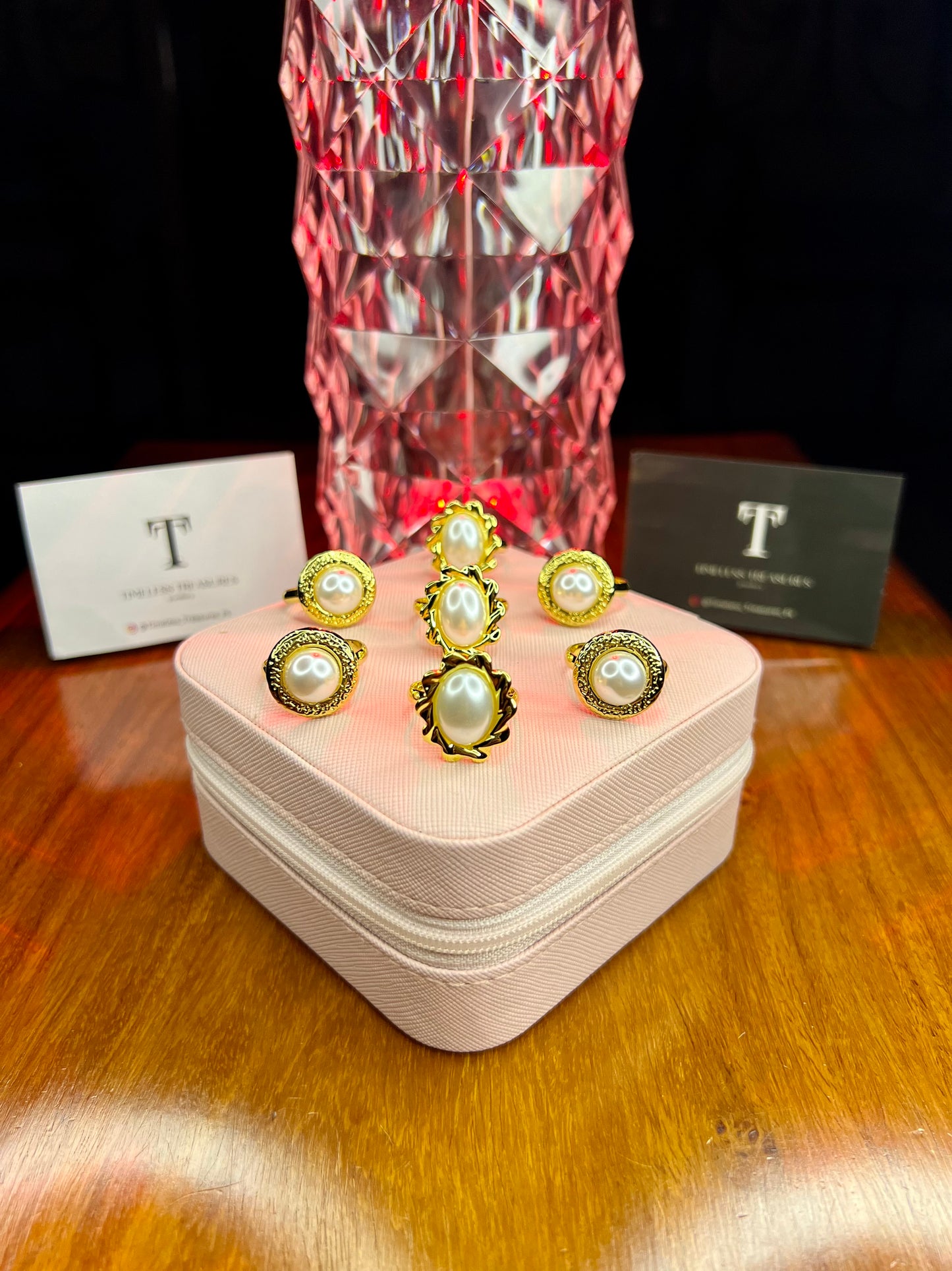 Premium Quality Stainless Steel 18k Pearl Whisper Ring