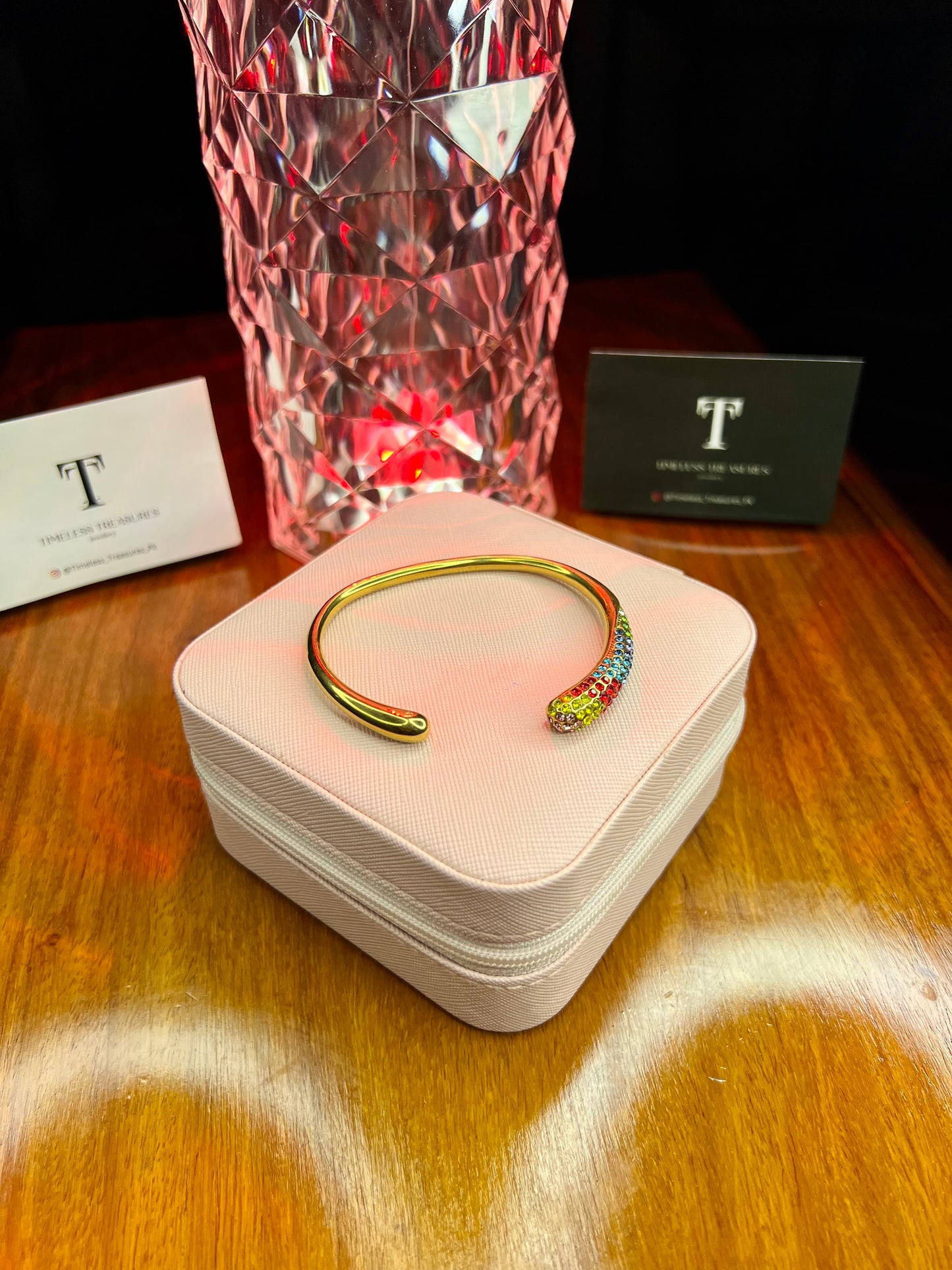 Premium Quality Stainless Steel 18k Rainbow Lux Handcuff