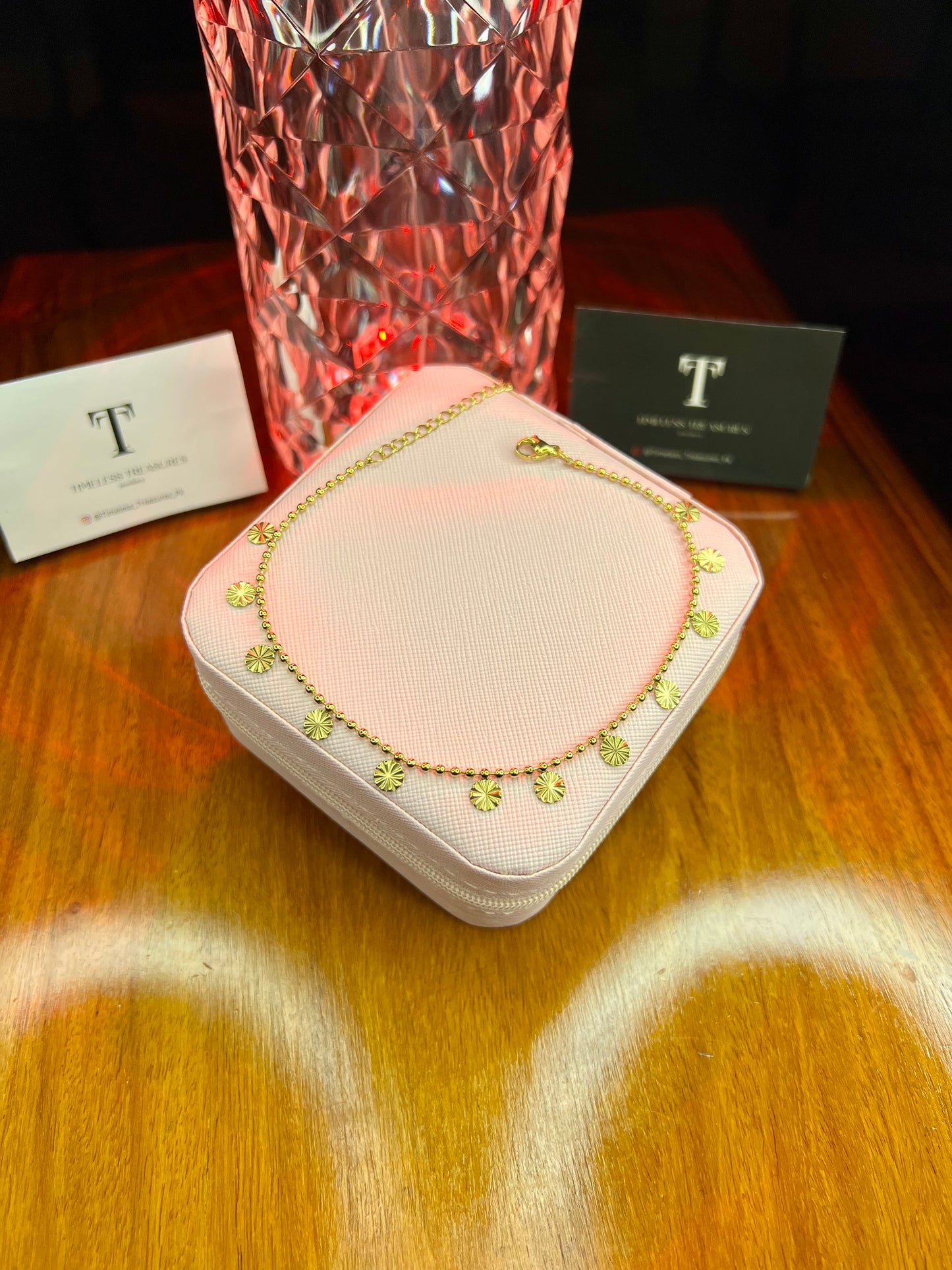 Premium Quality Stainless Steel 18k Golden Radiance Anklet