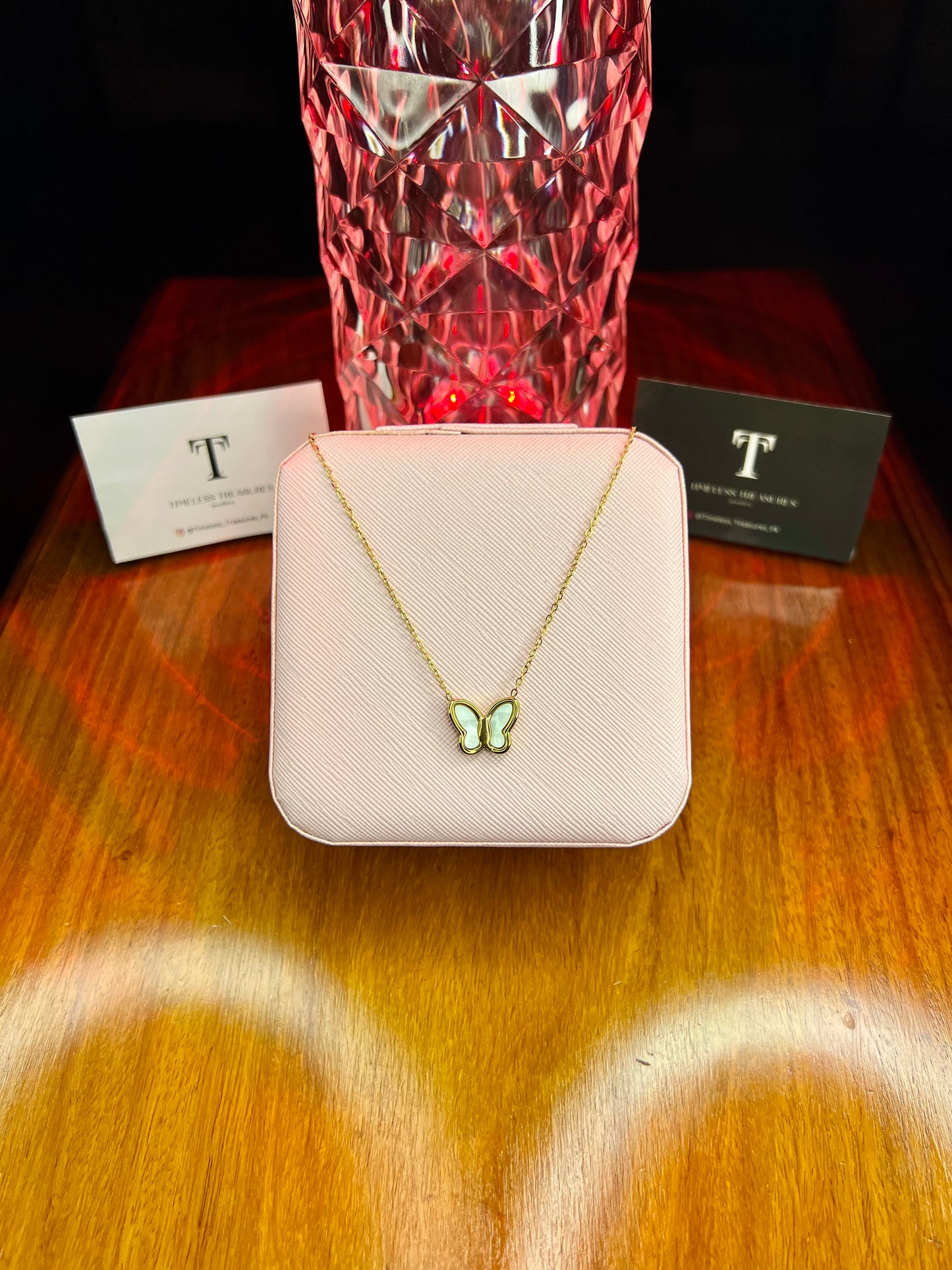 Premium Quality Stainless Steel 18k Butterfly Grace Necklace