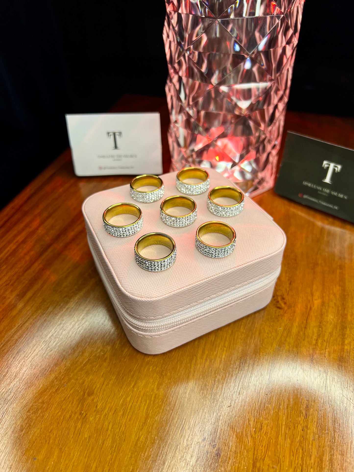 Premium Quality Stainless Steel 18k Zircon Ring