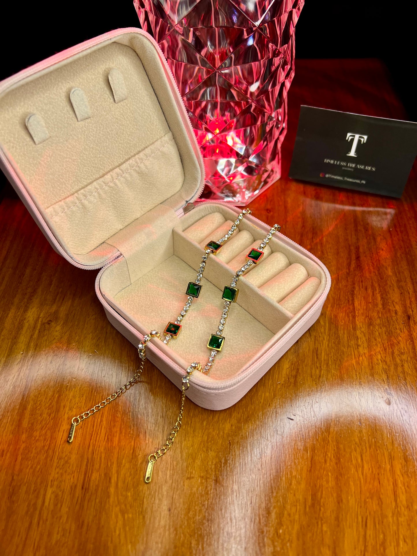 Premium Quality Stainless Steel 18k Emerald Grace Bracelet