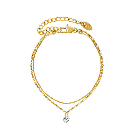 Premium Quality Stainless Steel 18k Pure Grace Anklet + Bracelet