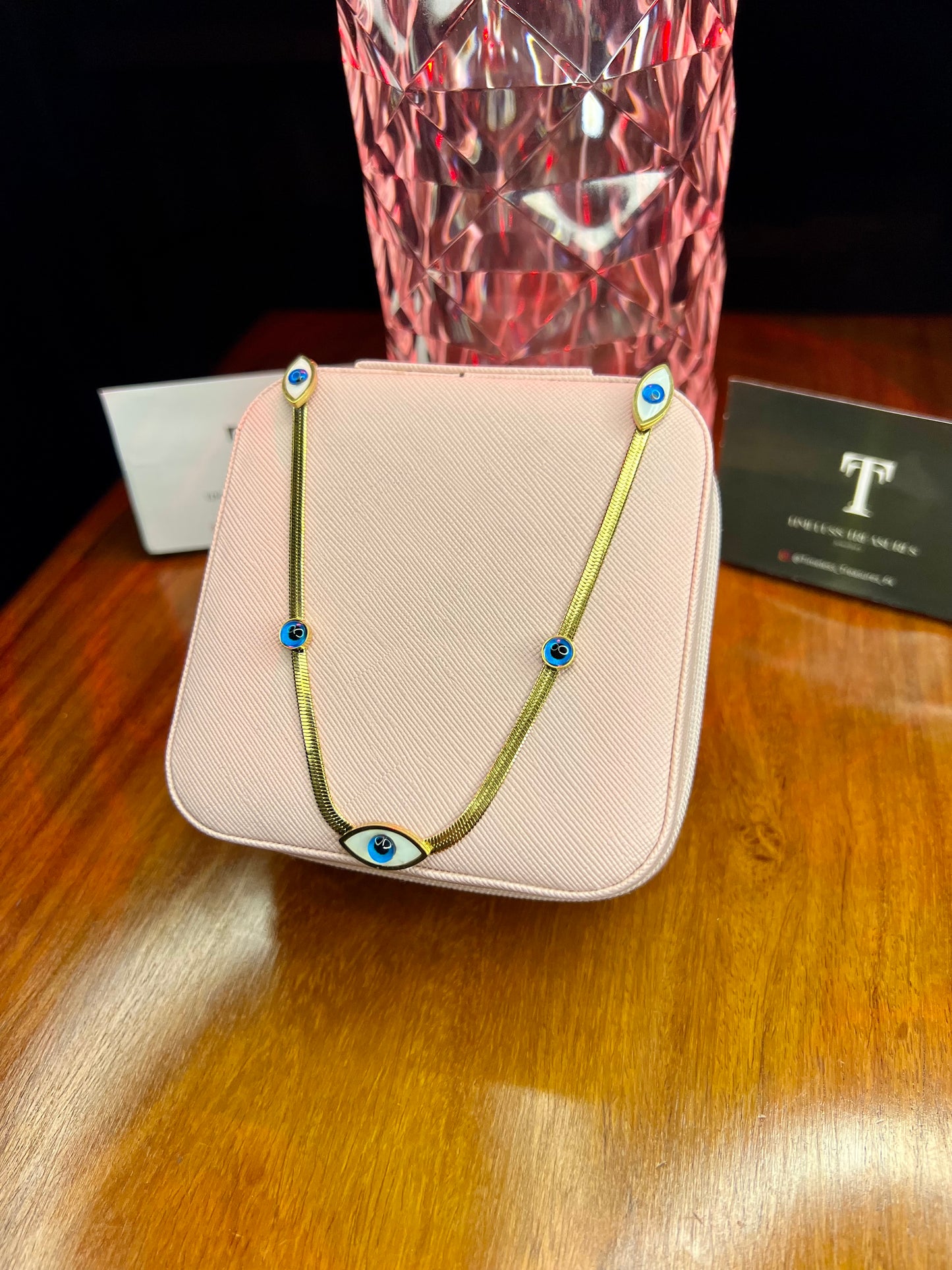 Premium Quality Stainless Steel 18k Eye Necklace