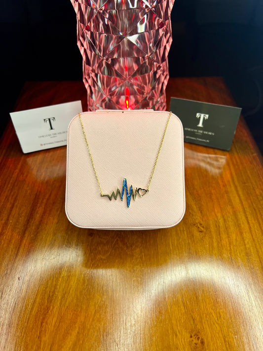 Premium Quality Stainless Steel 18k Heart Beat Necklace