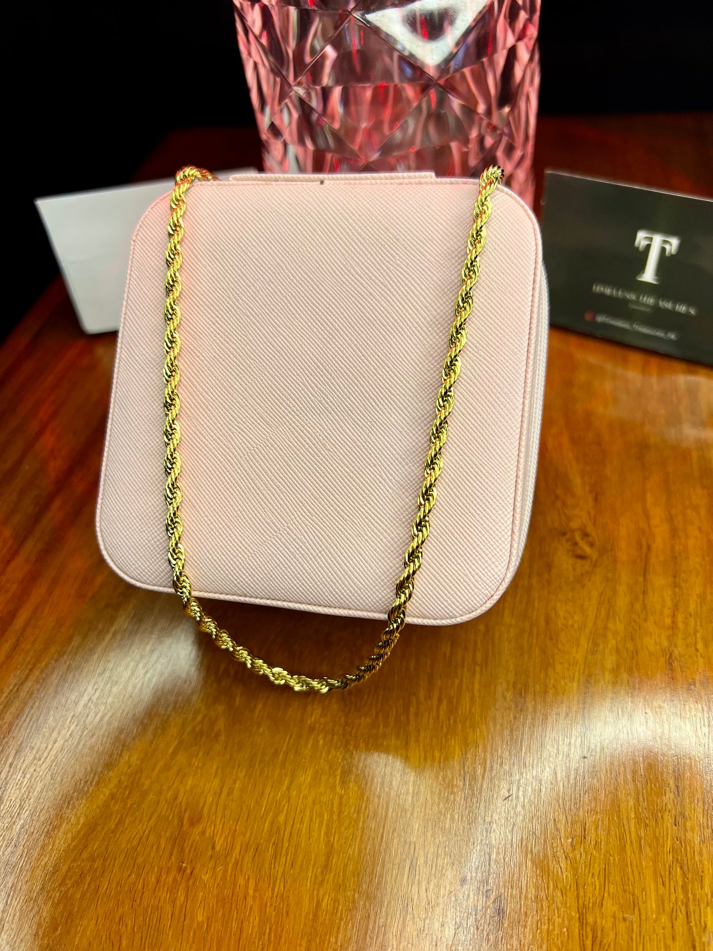Premium Quality Stainless Steel 18k Rope Chain Necklace