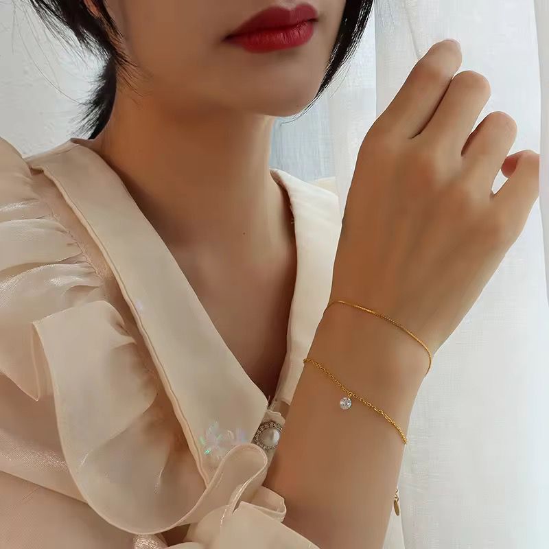 Premium Quality Stainless Steel 18k Pure Grace Anklet + Bracelet