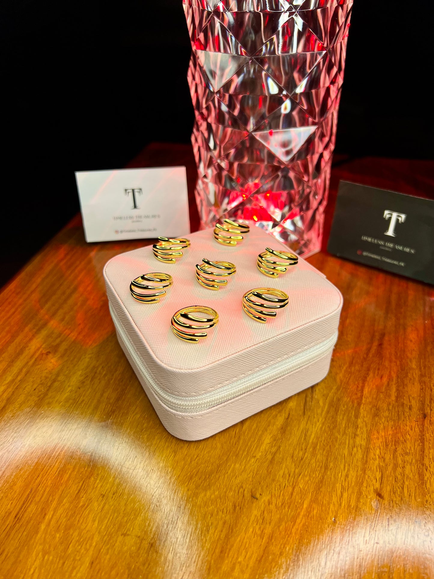 Premium Quality Stainless Steel 18k Aura Spiral Ring