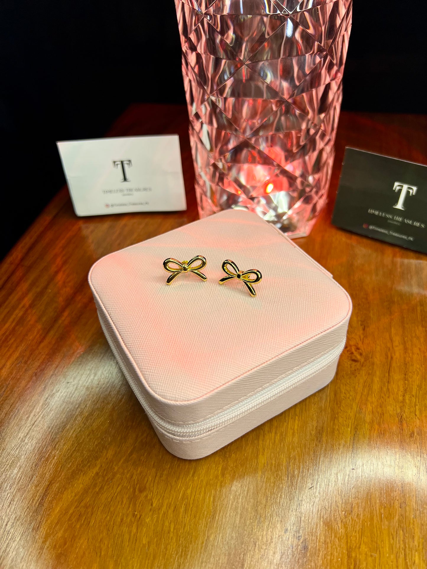 Premium Quality Stainless Steel 18k Bow Earrings