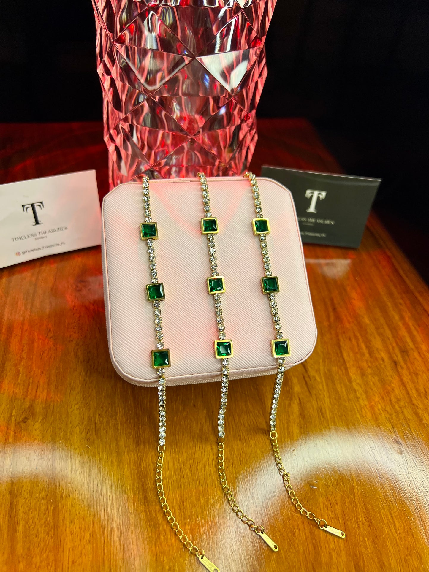 Premium Quality Stainless Steel 18k Emerald Grace Bracelet