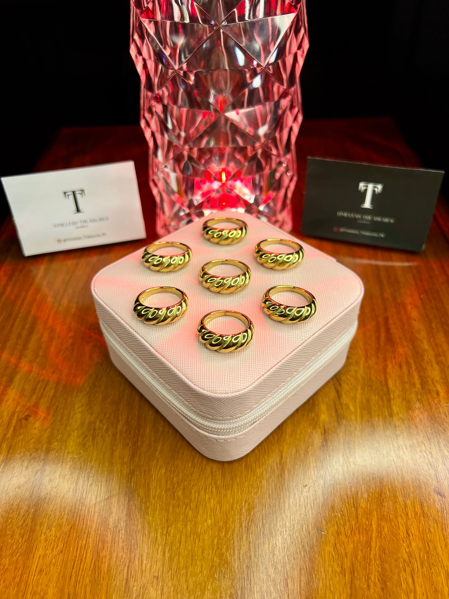 Premium Quality Stainless Steel 18k Croissant Ring