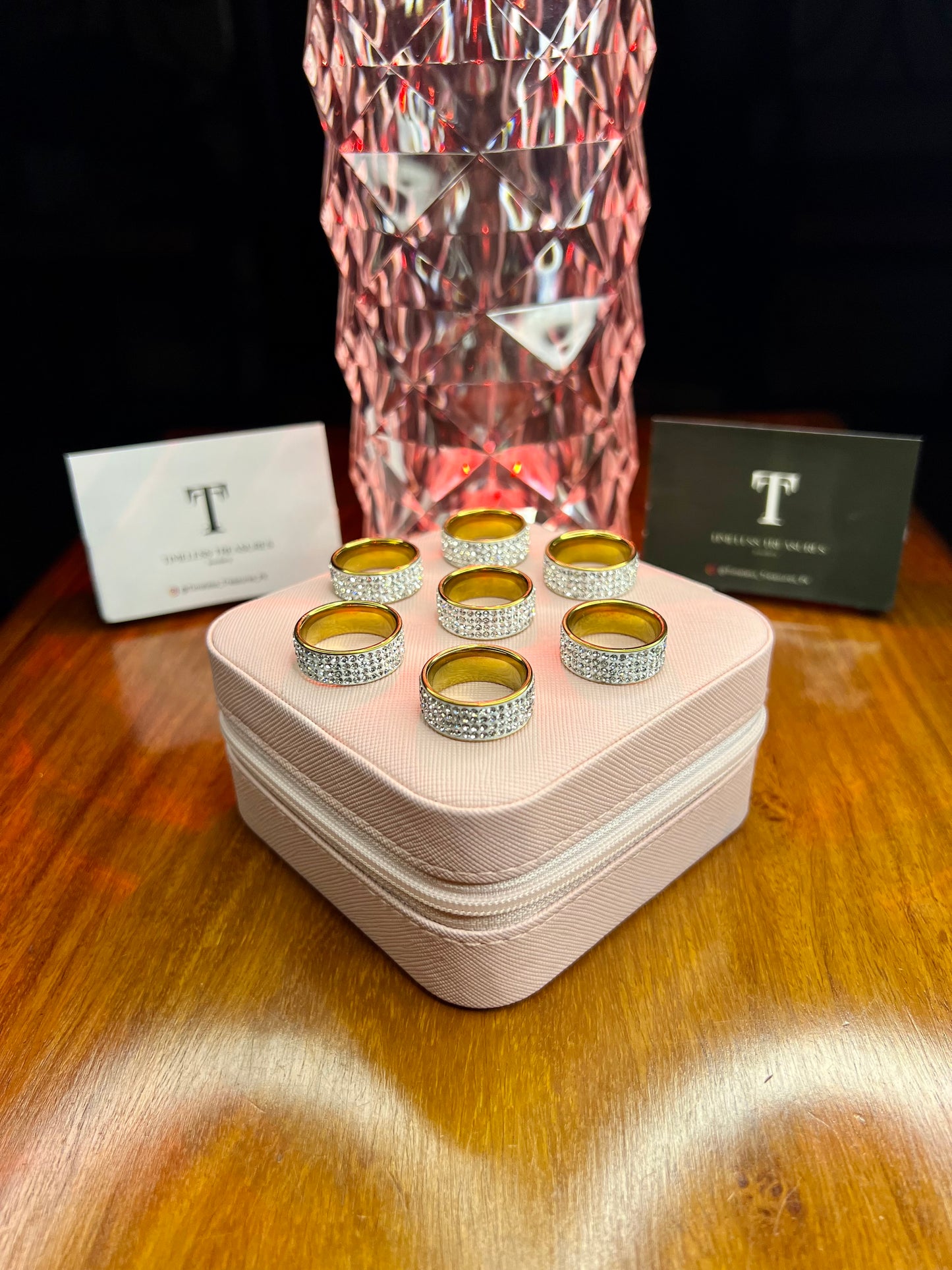 Premium Quality Stainless Steel 18k Zircon Ring