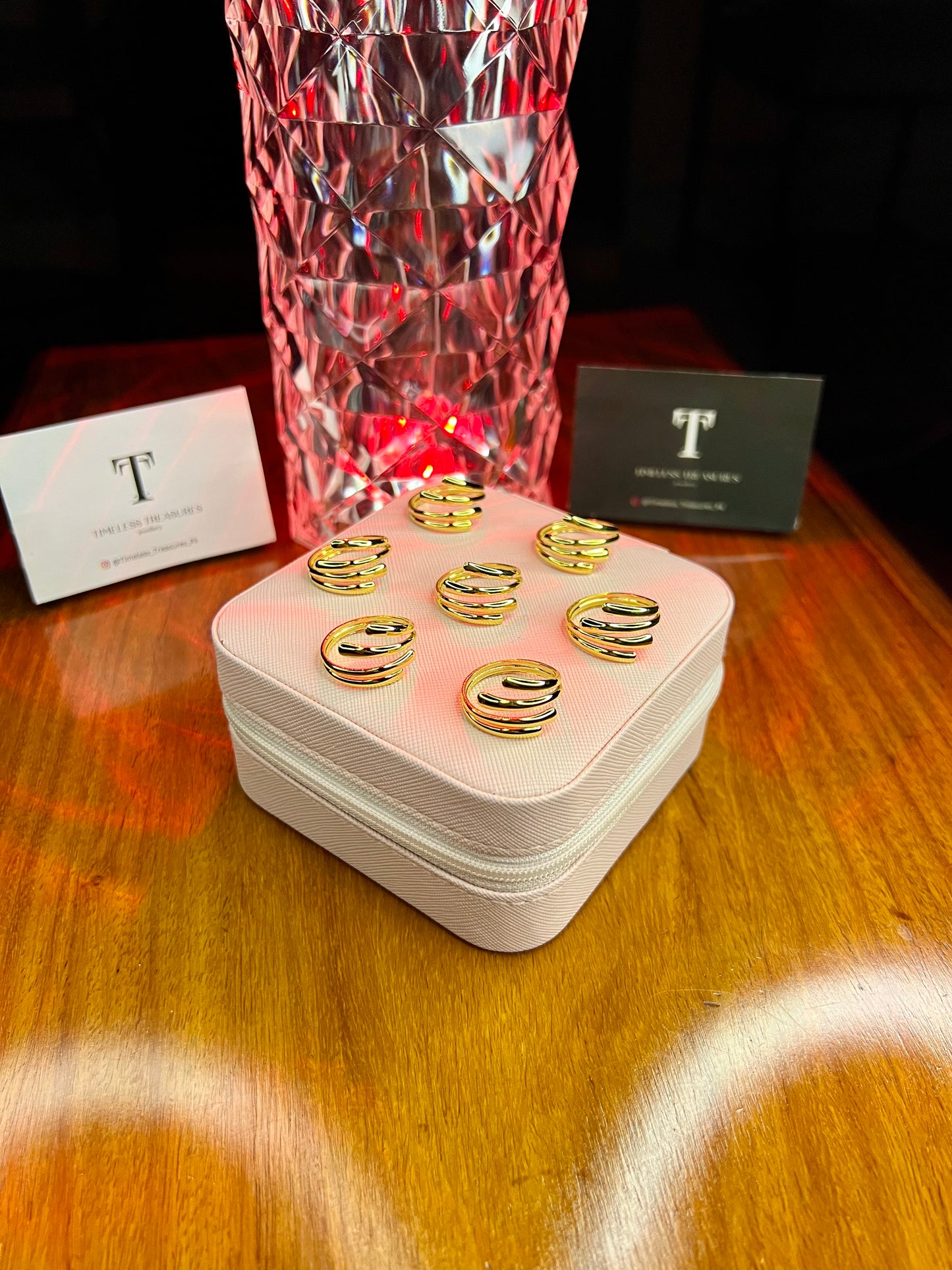 Premium Quality Stainless Steel 18k Aura Spiral Ring