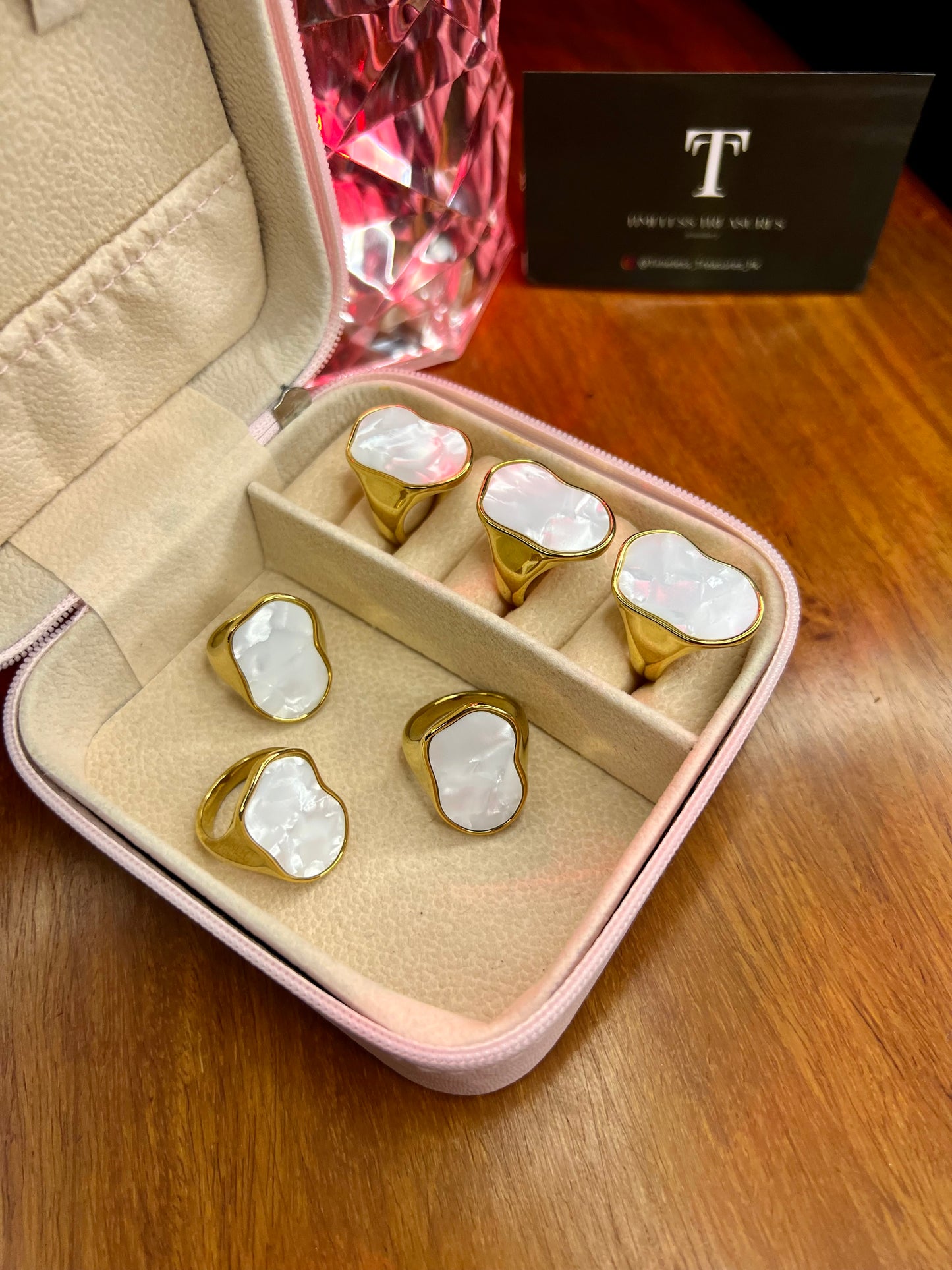 Premium Quality Stainless Steel 18k White Luxury Ring