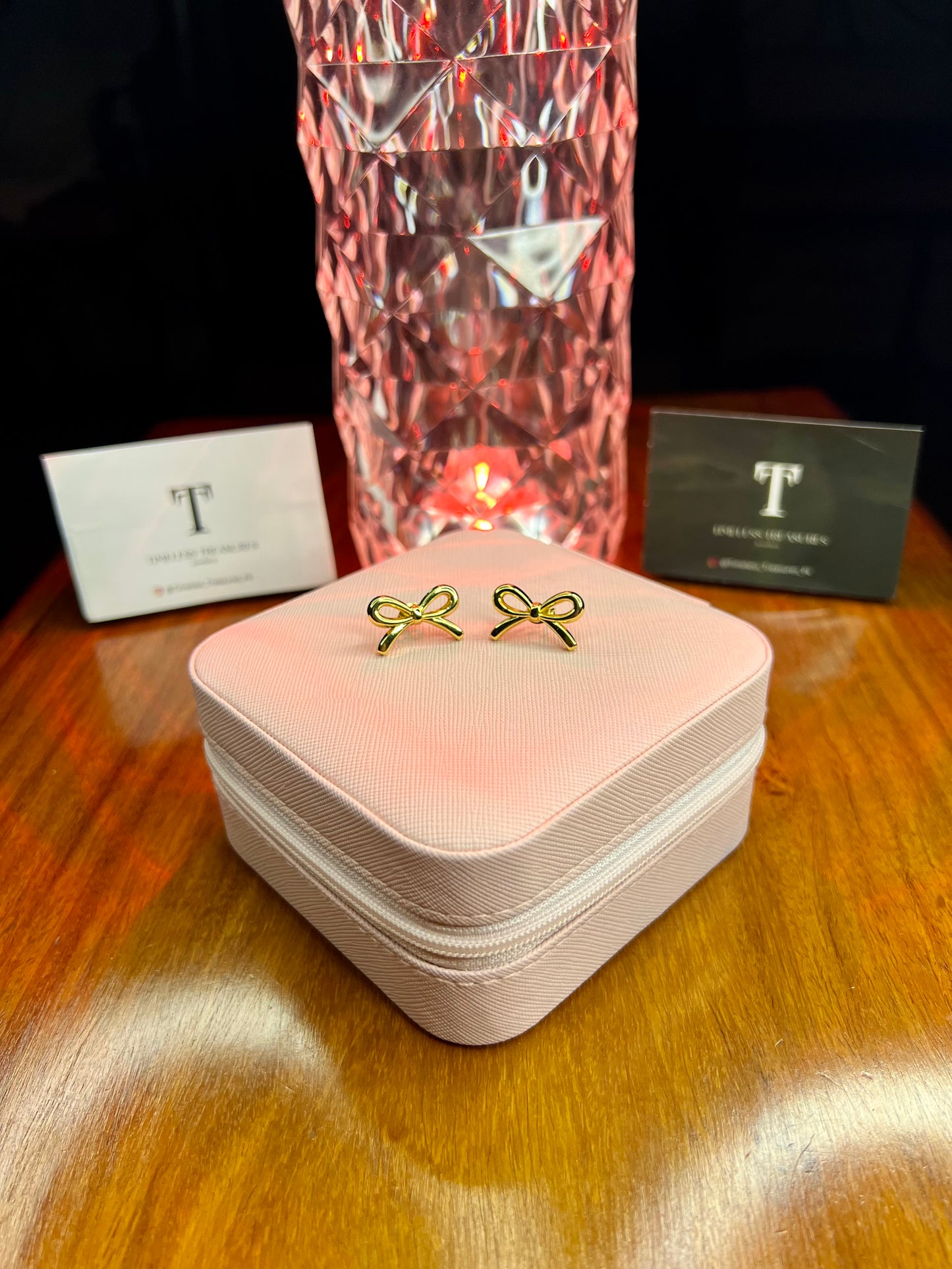 Premium Quality Stainless Steel 18k Bow Earrings