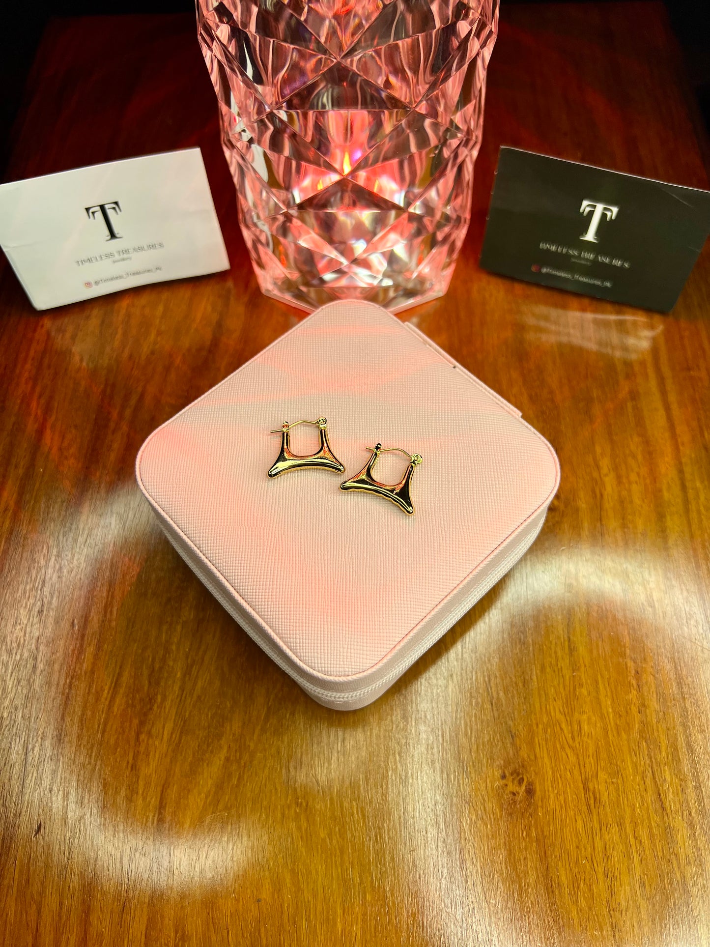 Premium Quality Stainless Steel 18k Square Gold Earrings