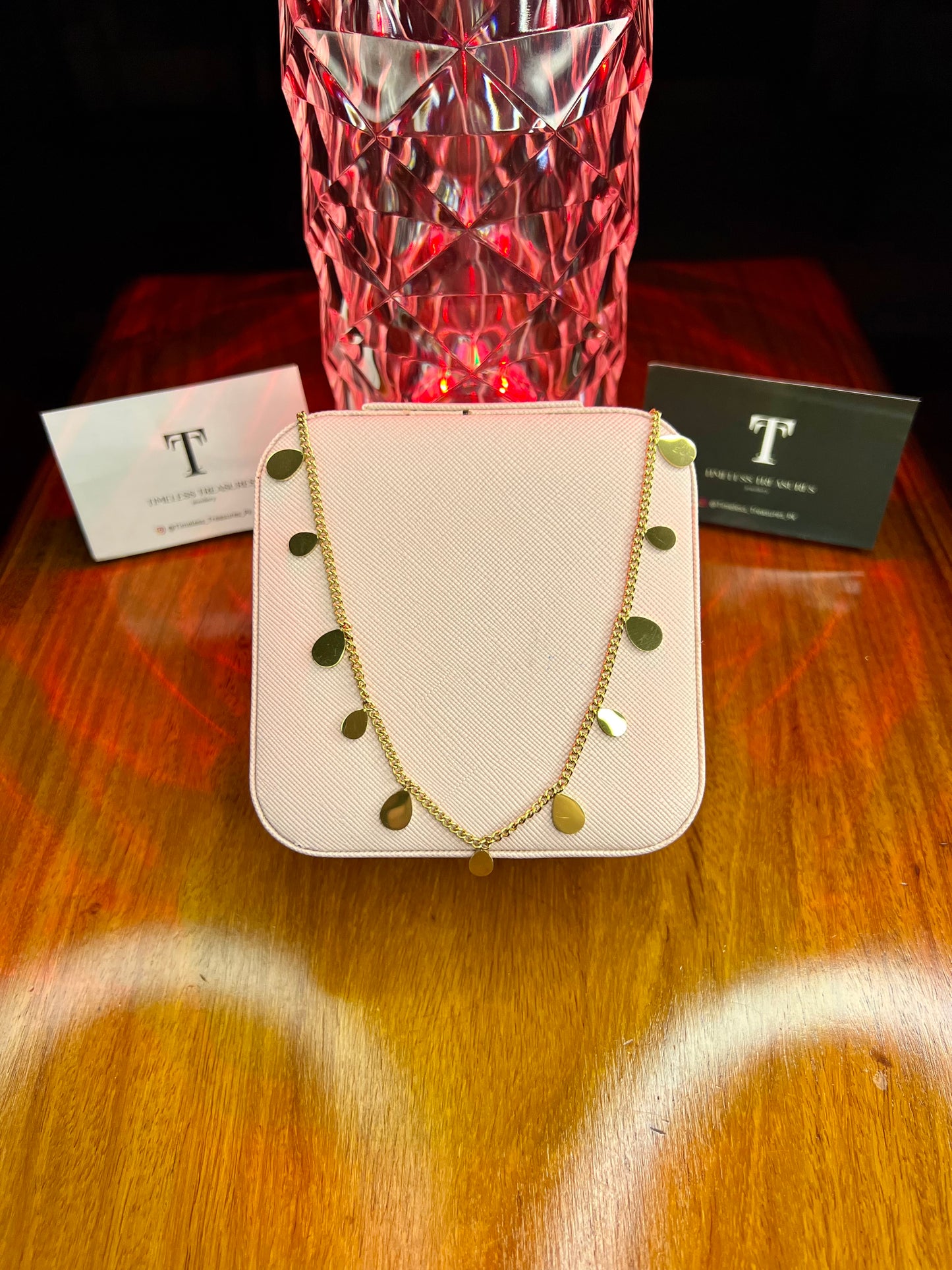 Premium Quality Stainless Steel 18k Gold Petal Necklace